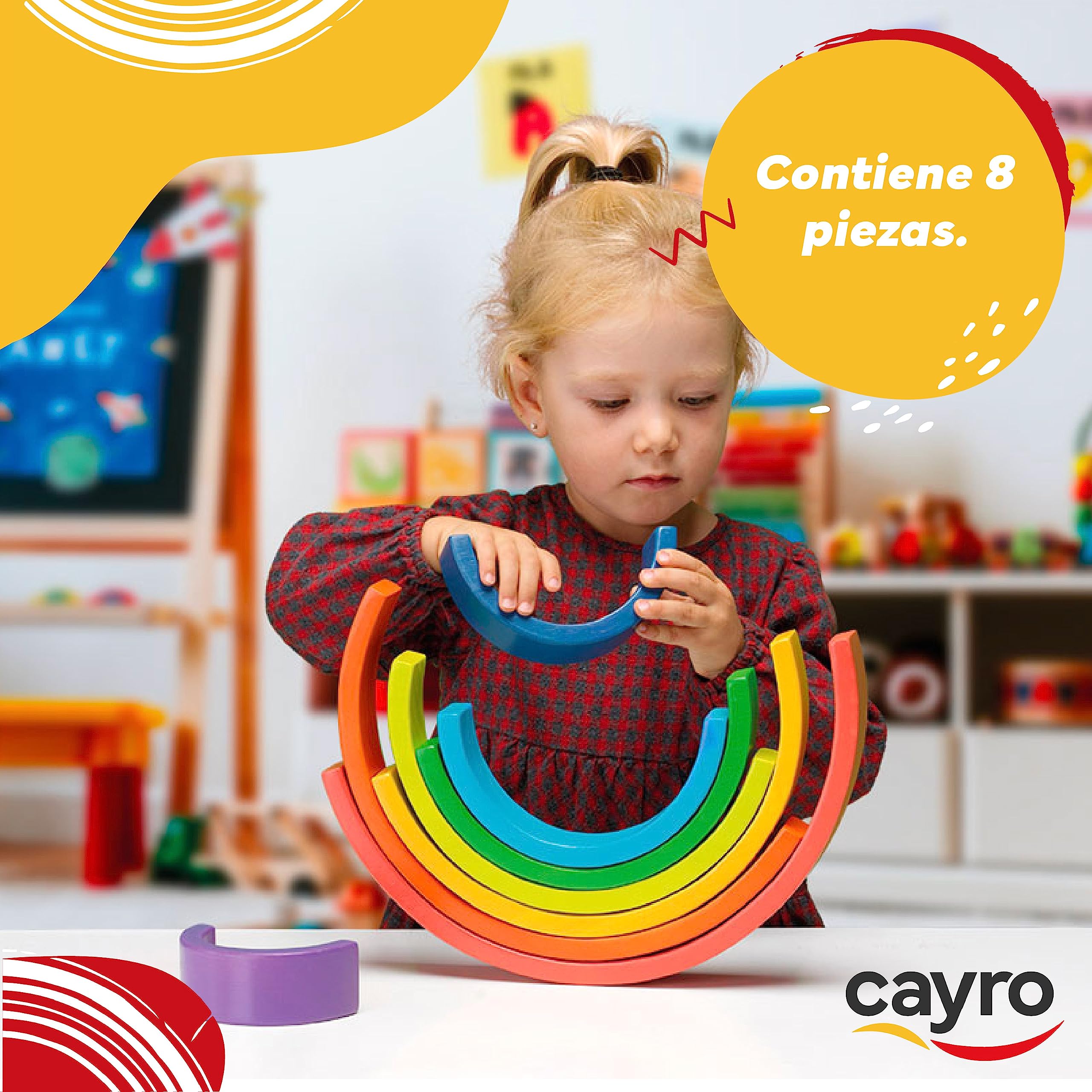 CAYRO 8172 Stacking and Fit Toys - Educational Building Blocks for Kids, STEM Learning Games - Perfect for Preschool, Classroom & Home Playtime