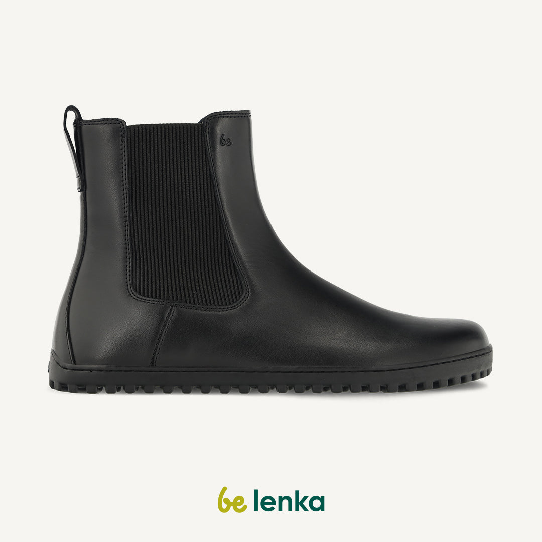 Barefoot Boots for Women - Be Lenka Glam All Black | Comfortable Minimalist Shoes for Walking, Hiking & Everyday Wear