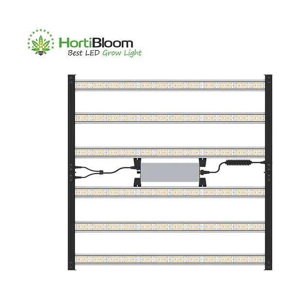 HortiBloom Mega Optic 720W Full Spectrum LED Grow Light for Indoor Plants - High Efficiency Hydroponic Lighting for Vegetables, Flowers, and Herbs | Perfect for Grow Tents, Greenhouses, and Home Gardening