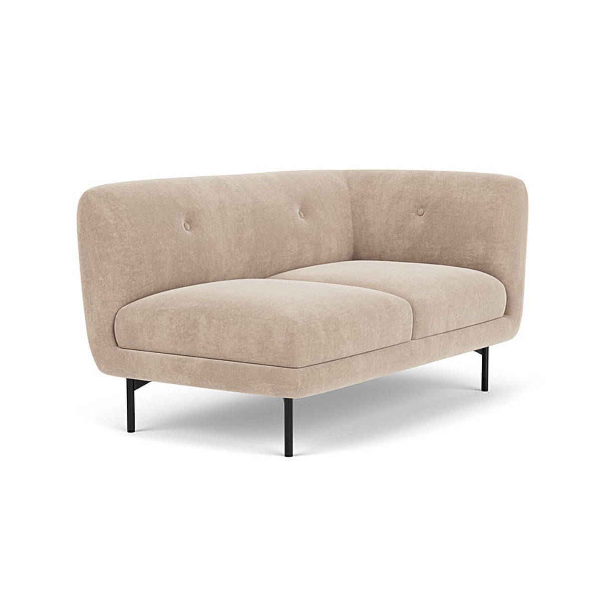 Alfred Fabric Right 2 Seater Modular Sofa - Modern Sectional Couch for Living Room, Lounge & Small Spaces | Comfortable & Stylish Home Furniture