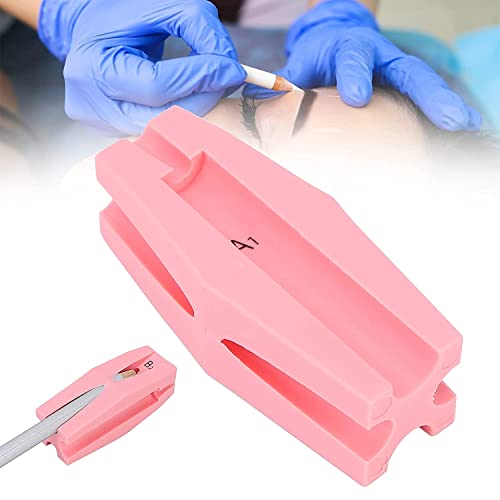 Eyebrow Pencil Sharpener - Duckbill Shape Makeup Pencil Sharpening Tool for Eyebrow & Eyeliner Pencils | Home & Beauty Salon Use | New Peach Powder Design | Perfect for Travel & Professional Makeup Kits
