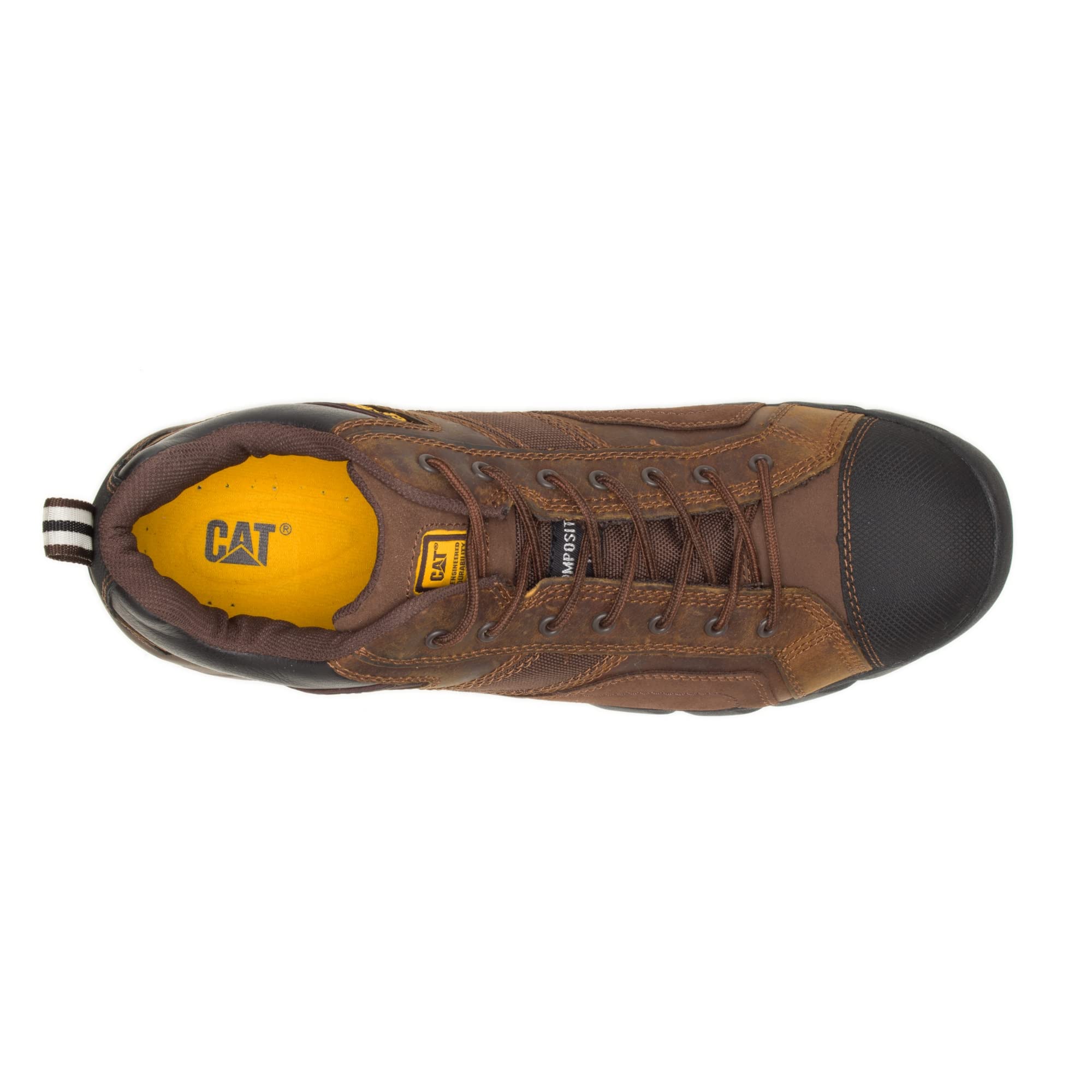 CAT Men's Argon Composite Toe Work Boots - Steel Toe Safety Shoes for Construction, Warehouse & Industrial Use - Lightweight & Comfortable for All-Day Wear