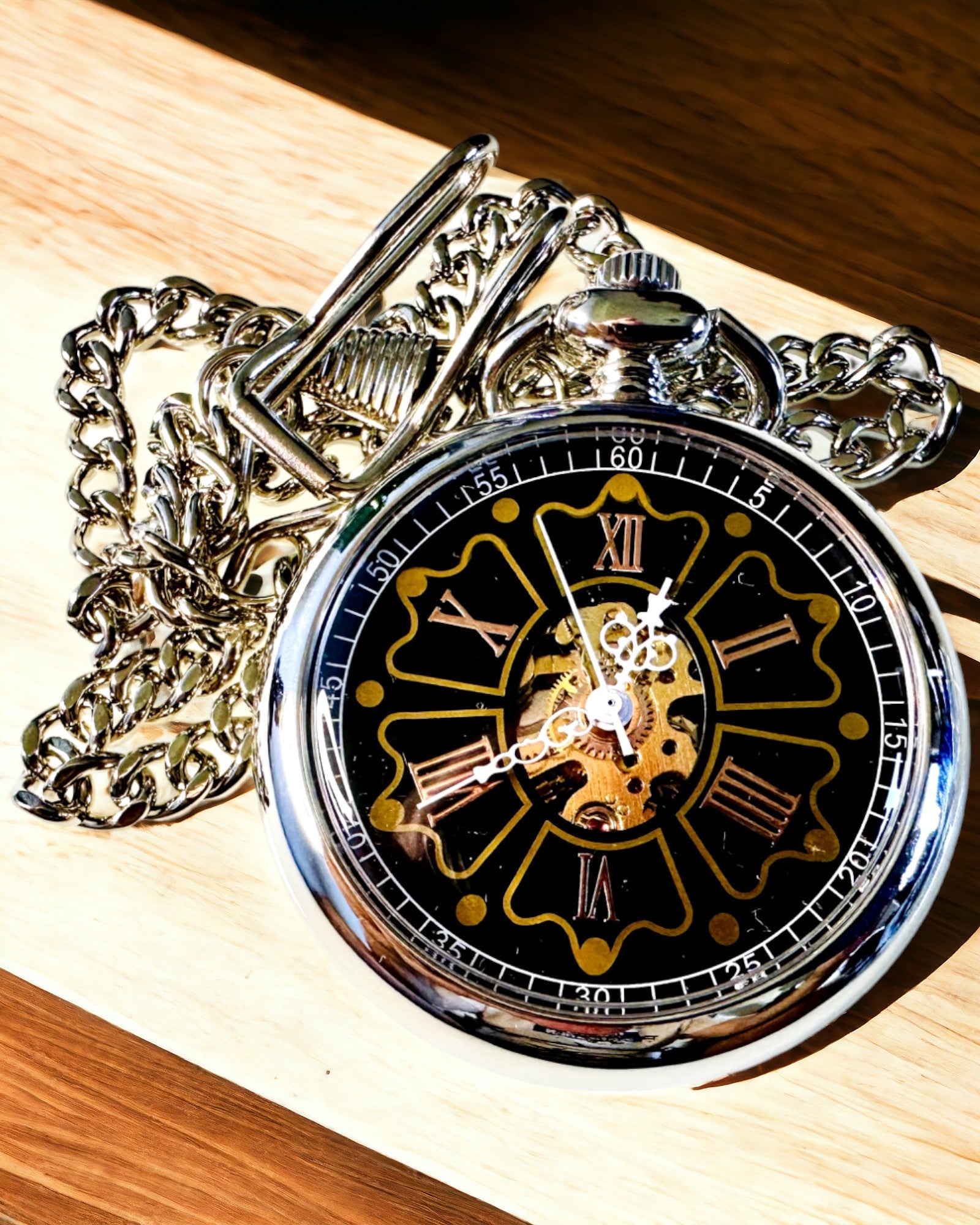 Antique Style Engraved Pocket Watch - Personalized Gift for Men & Women - Perfect for Weddings, Anniversaries, and Special Occasions