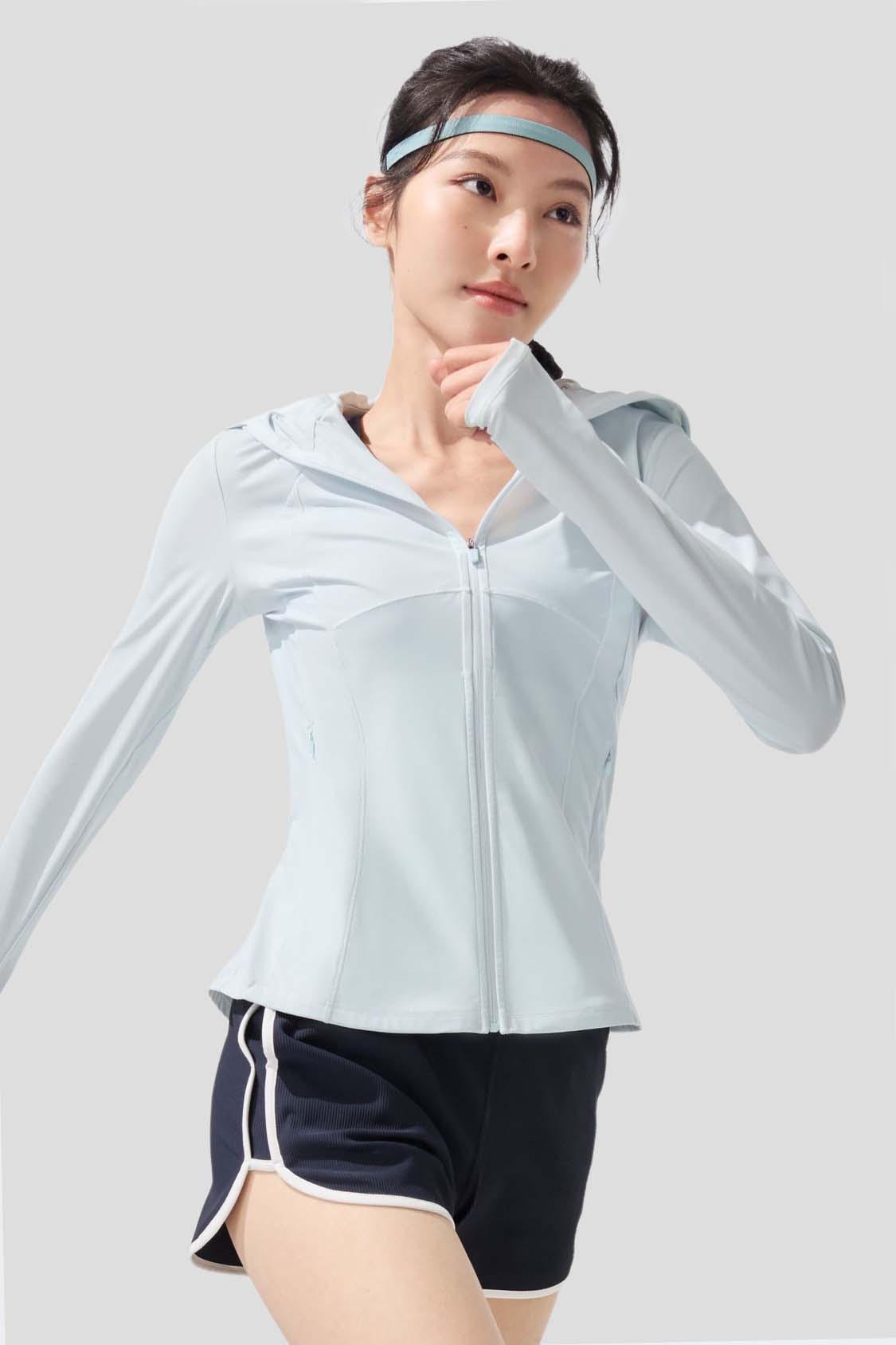 Motion Women's Cooling Quick Dry Sports Jacket UPF100+ Sun Protection - Lightweight Athletic Running Jacket for Outdoor Workouts & Summer Activities