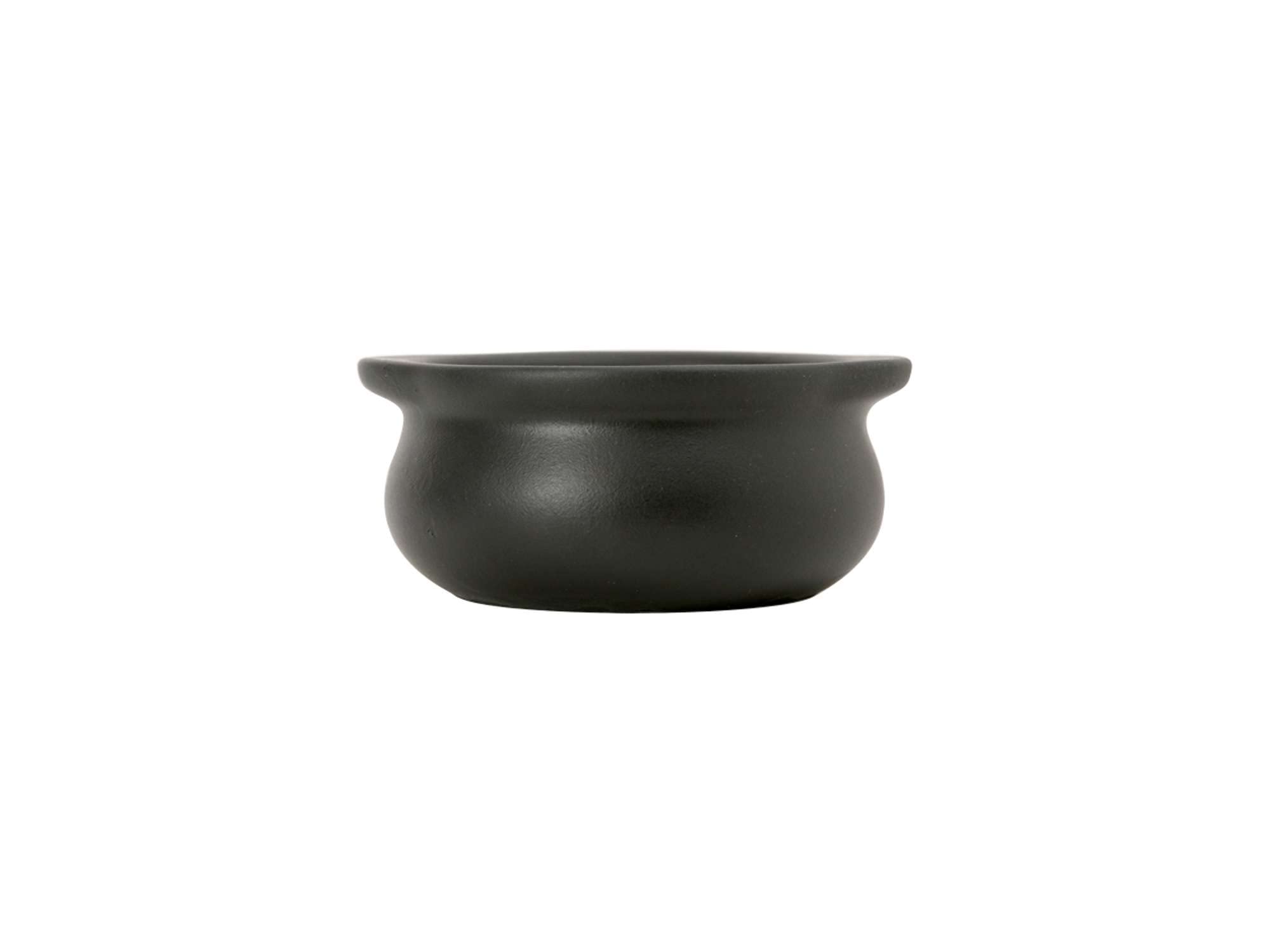 Tuxton 12-Ounce Matte Black Onion Soup Crocks - Set of 12 | Scratch & Chip Resistant | Lead & Cadmium Free | Dishwasher, Microwave & Oven Safe | Perfect for French Onion Soup, Baking & Restaurant Serving