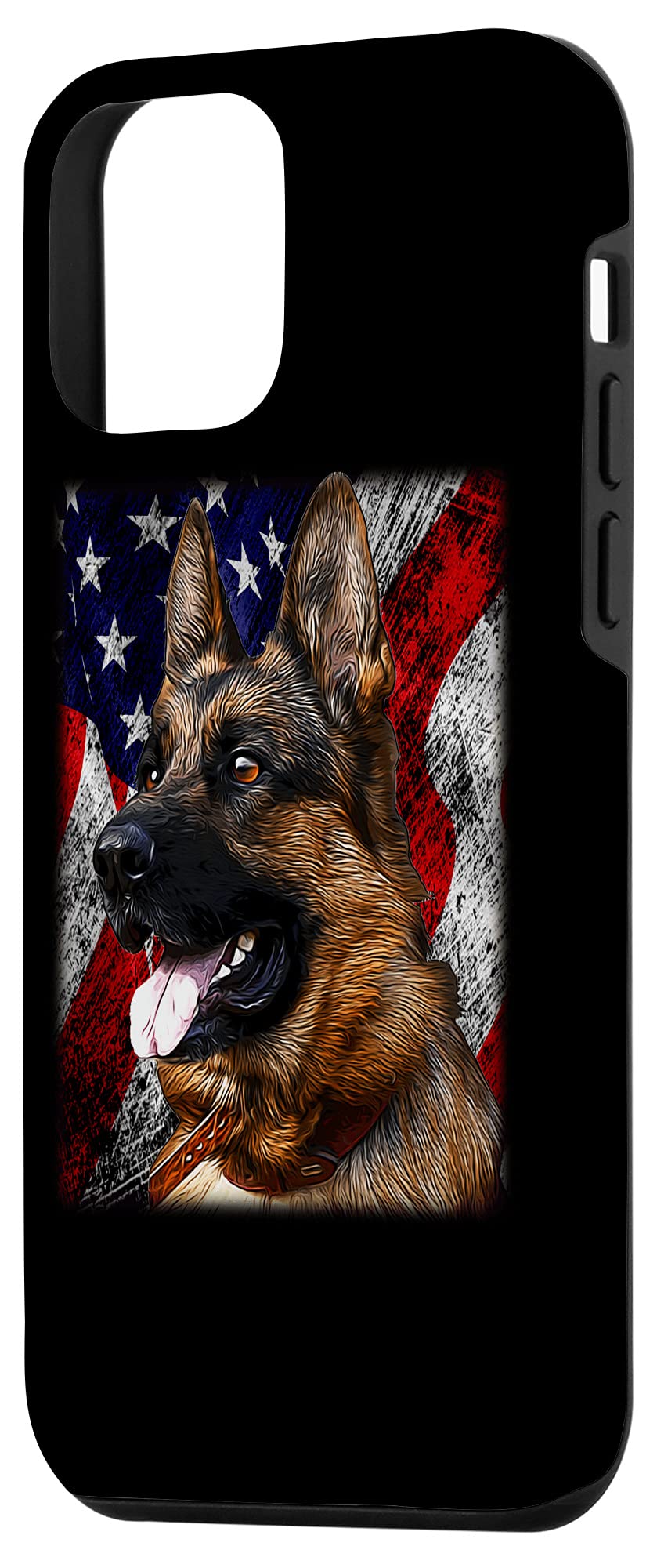 Patriotic German Shepherd iPhone 12 Mini Case - American Flag Puppy Dog Phone Cover for Protection & Style | Perfect for Pet Lovers, Patriotic Events & Everyday Use