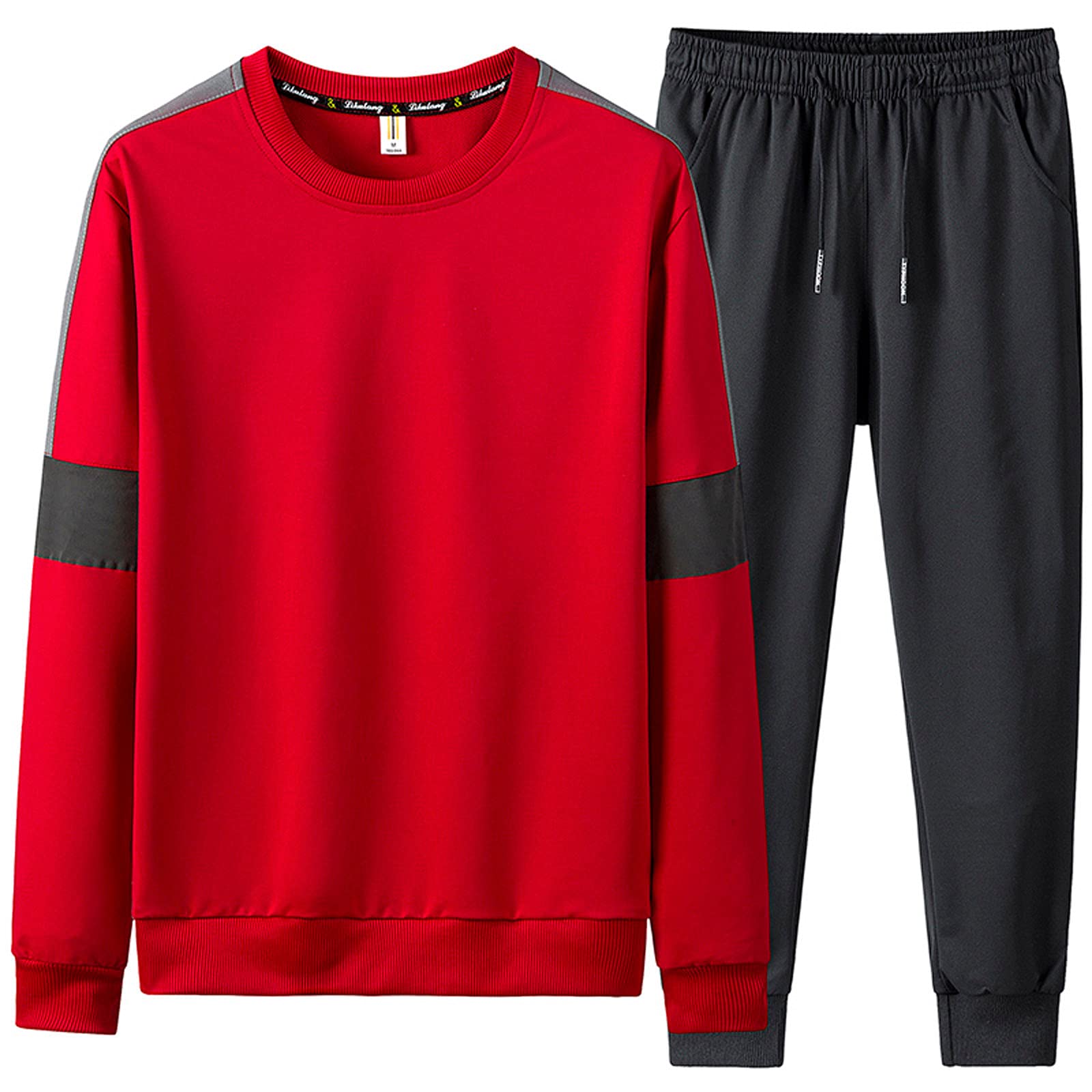 Men's Casual Tracksuit Set - 2 Piece Loose Fit Winter Jogger Suit with Hoodie | Comfortable Matching Outfit for Barbecue, Gym, Lounge & Daily Wear