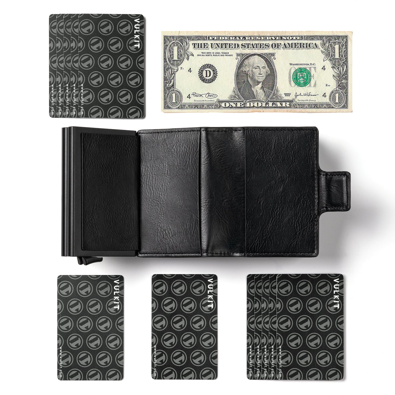 VC200d Double Aluminum Card Holder - Slim RFID Blocking Wallet for Men & Women - Holds 12+ Cards - Perfect for Travel, Business & Everyday Use