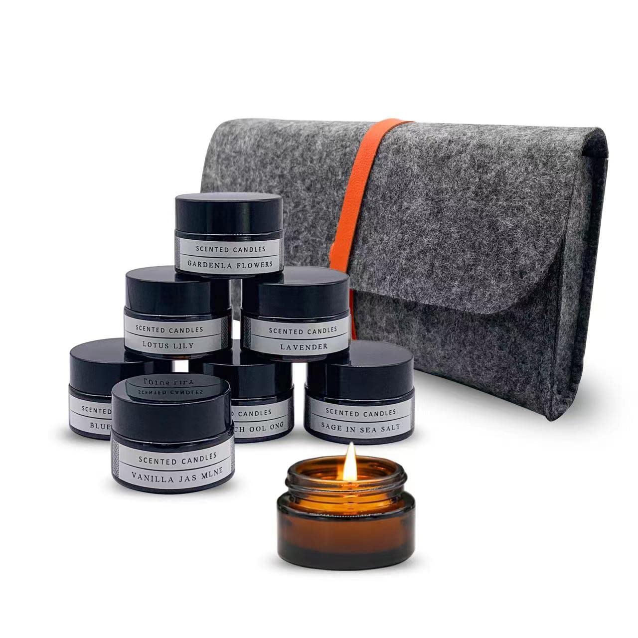 Scented Soy Candles 8-Pack - Aromatherapy Gifts for Valentine's Day & Birthdays