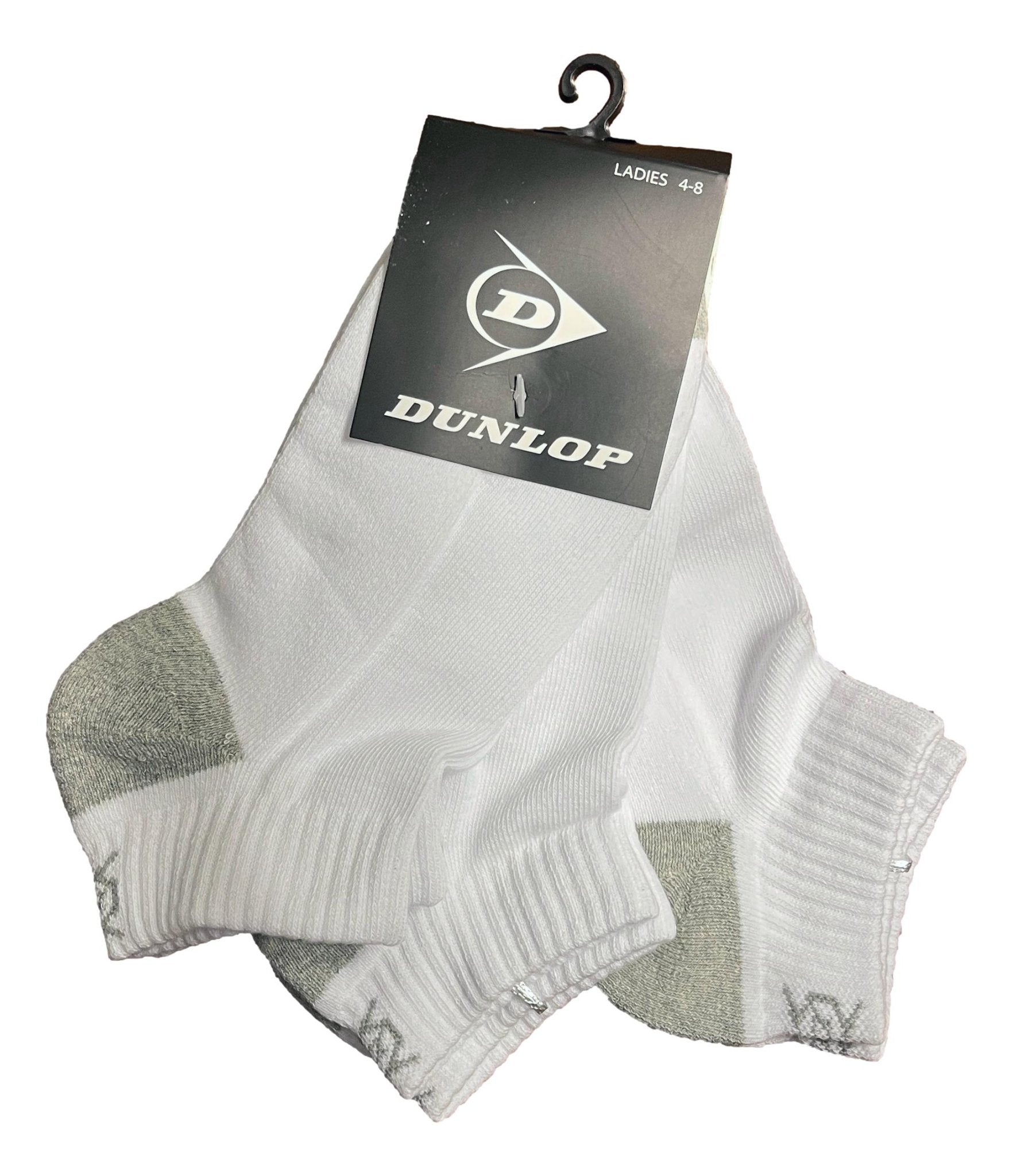 Dunlop Women's Ankle Socks 3-Pack - Soft Breathable Cotton Socks for Everyday Wear, Sports & Casual Outfits