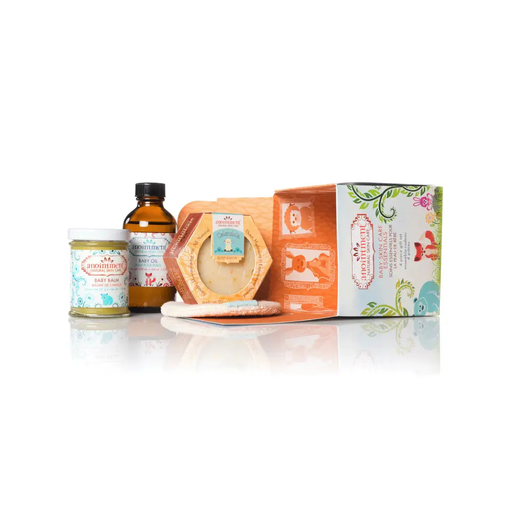 Anointment Baby Skin Care Essentials Set - Gentle Moisturizing Lotion, Soap & Cream for Newborns & Toddlers - Perfect for Daily Bath Time & Diaper Change Routine