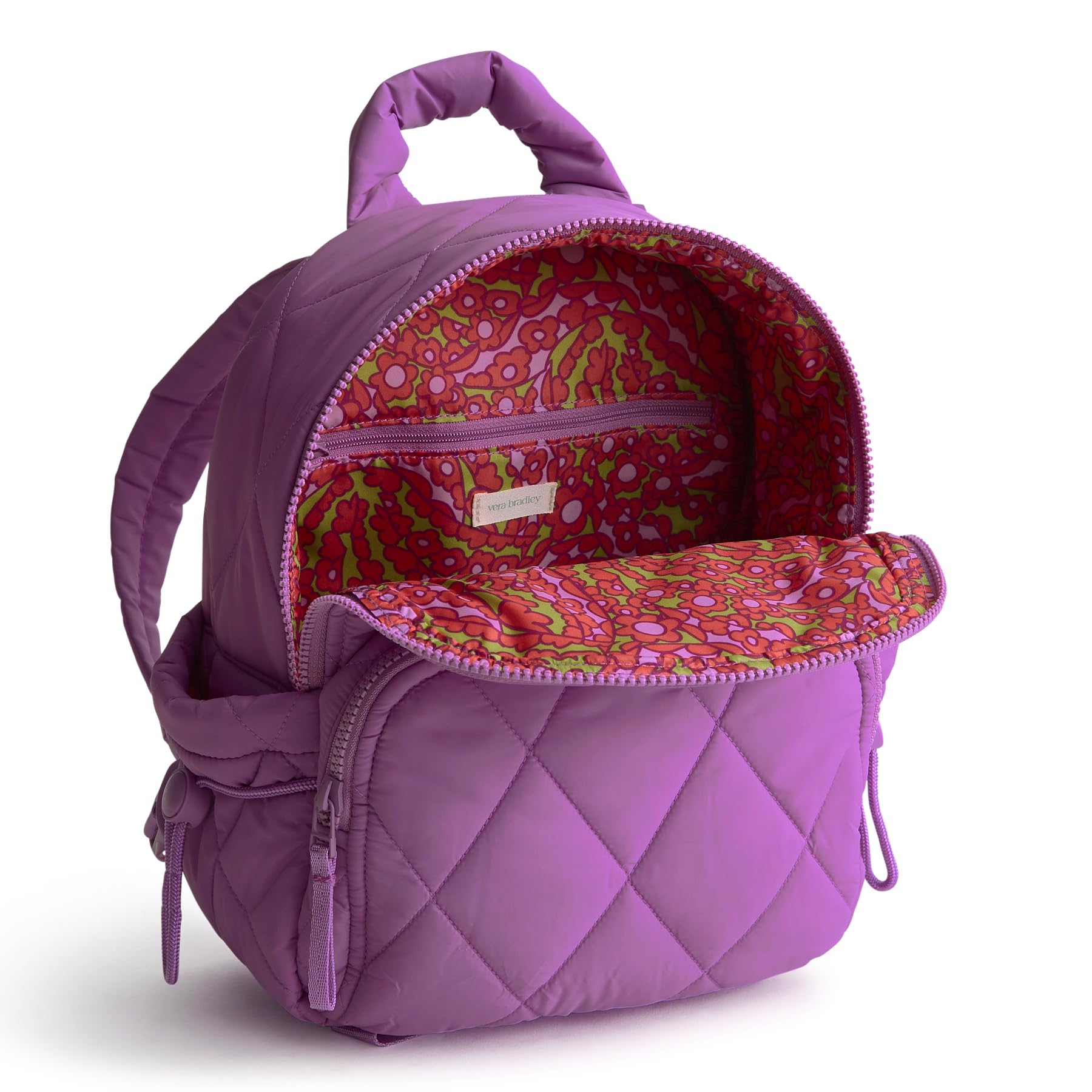 Vera Bradley Featherweight Small Banbury Backpack in Iris Orchid - Lightweight Travel Backpack for Women, Perfect for School, Work & Daily Commute
