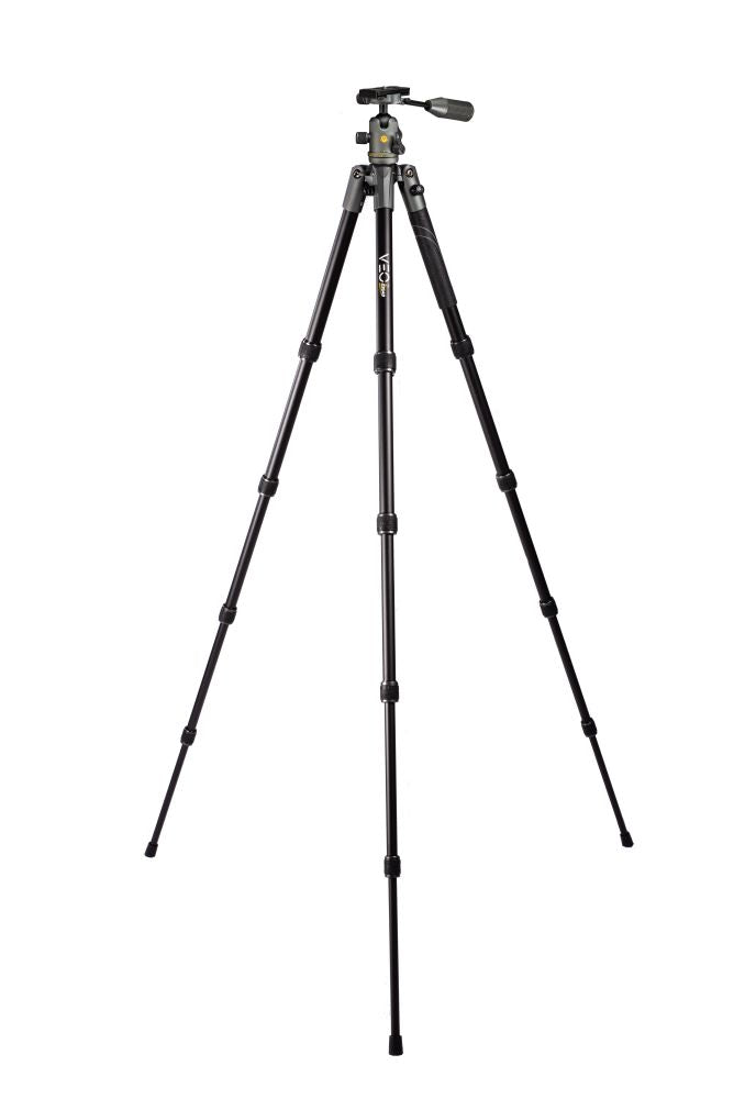 VEO 2X 235ABP Lightweight Aluminum Travel Tripod - 13.2lbs Load Capacity for DSLR Cameras - Perfect for Hiking, Travel Photography & Outdoor Adventures