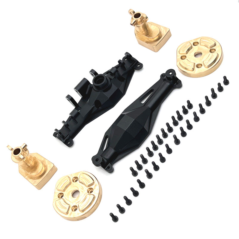 MJX Hyper Go H12Y/H12Y+ Upgrade Kit - Brass Rear Axle Housing & Door Axle Cover for RC Car Replacement Parts | Perfect for Off-Road Bashing, Racing & Drifting
