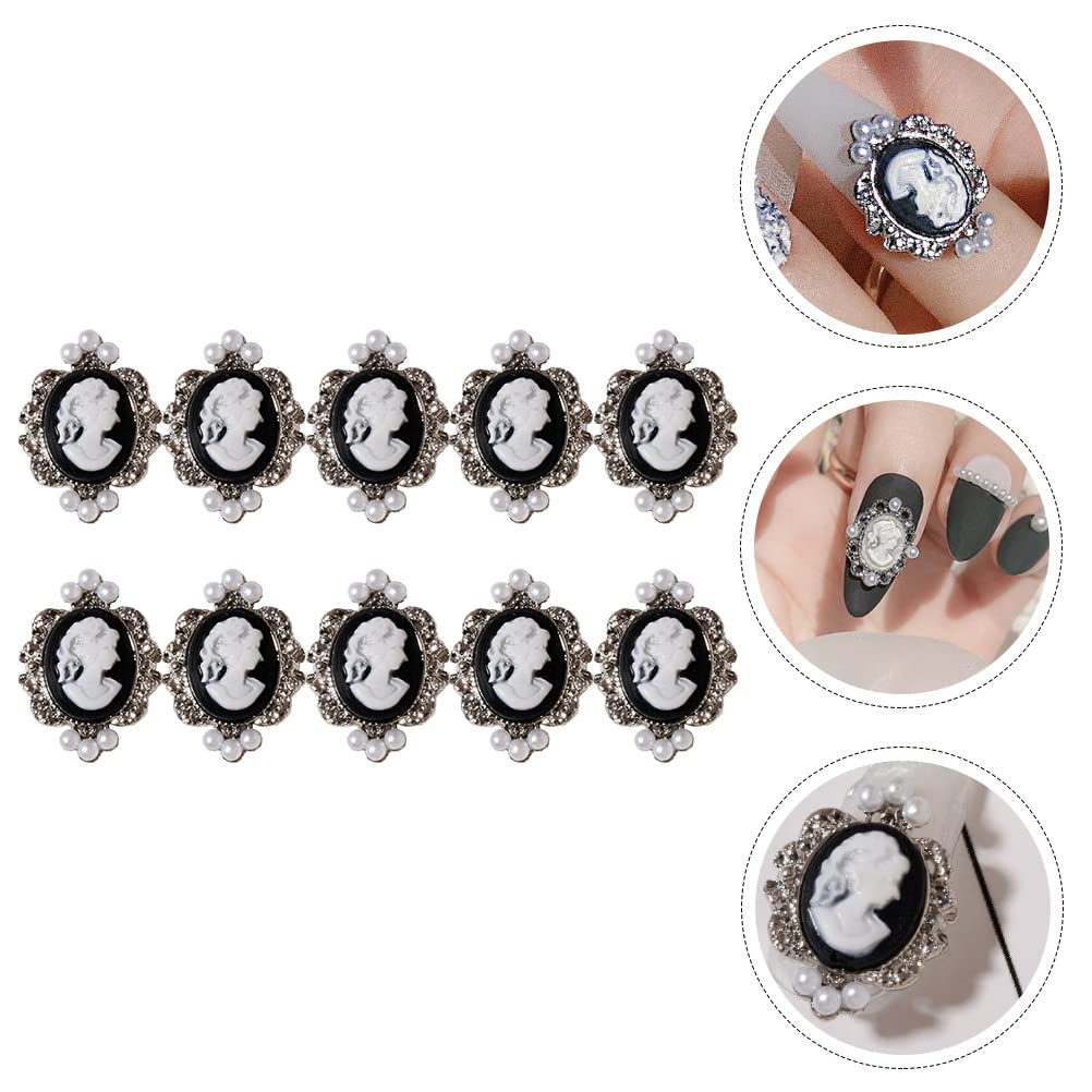 10 Pcs Nail Art Charms - Cute Nail Decals & Decorative Stickers for Women - Perfect for DIY Manicures, Nail Art Designs, and Party Nail Decorations