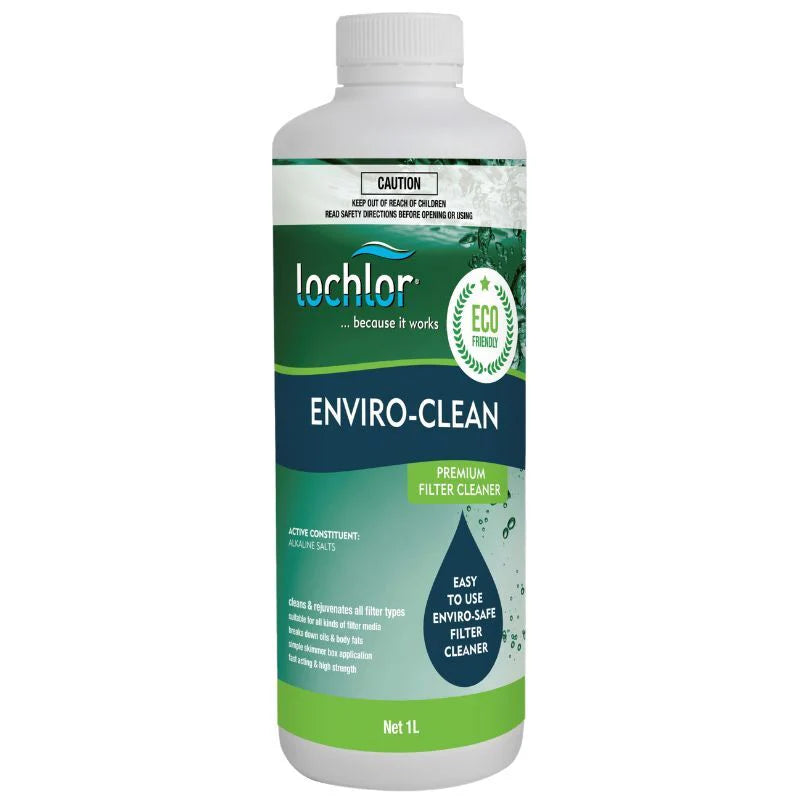 Lo chlor Enviro Clean 1L Filter Cleaner - Pool & Spa Filter Cleaning Solution | Removes Grease, Oil & Dirt | Safe for All Filter Types | Perfect for Home Swimming Pools, Hot Tubs & Water Features