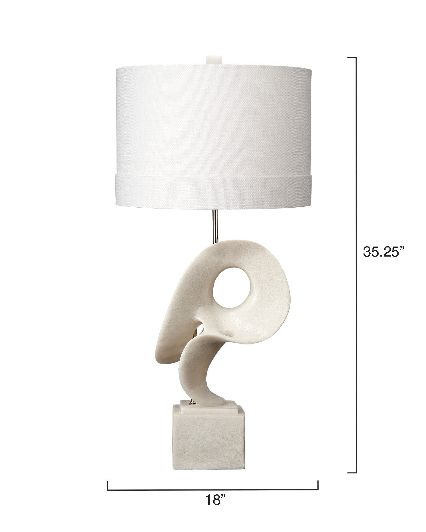 Modern White Table Lamp for Bedroom & Living Room - Stylish Nightstand & Desk Lighting - Energy Efficient LED Bulb Included - Perfect for Reading & Relaxing