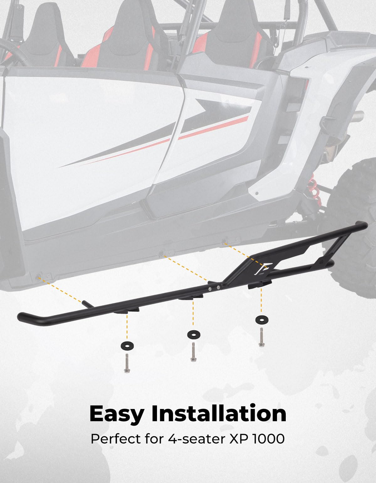 KEMIMOTO Heavy Duty Steel Nerf Bars & Rock Sliders for 2024-2025 Polaris RZR XP 1000/XP 4 1000 | 1.5