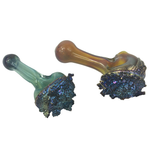 Tony Kazy Bismuth Spoon Pipe - Premium Handcrafted Smoking Pipe for Herbs & Tobacco - Perfect for Travel, Camping & Relaxation