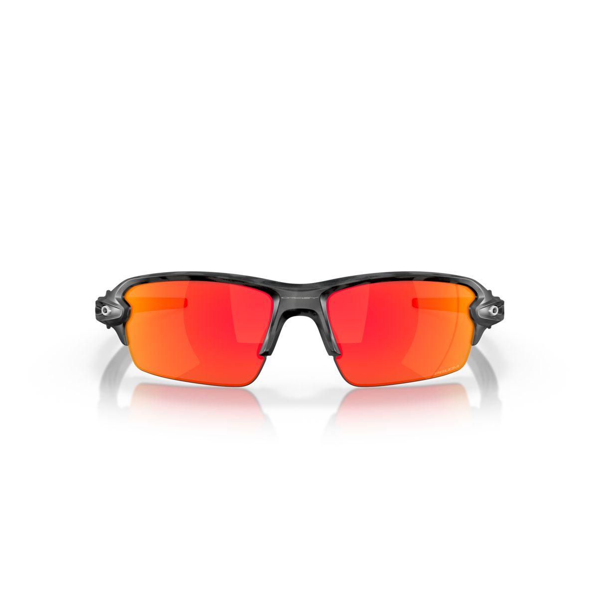 Oakley Flak 2.0 Sunglasses - Low Bridge Fit, Black Camo Frame with Prizm Ruby Lenses (Model 0OO9271 927127) - Ideal for Running, Cycling & Outdoor Sports