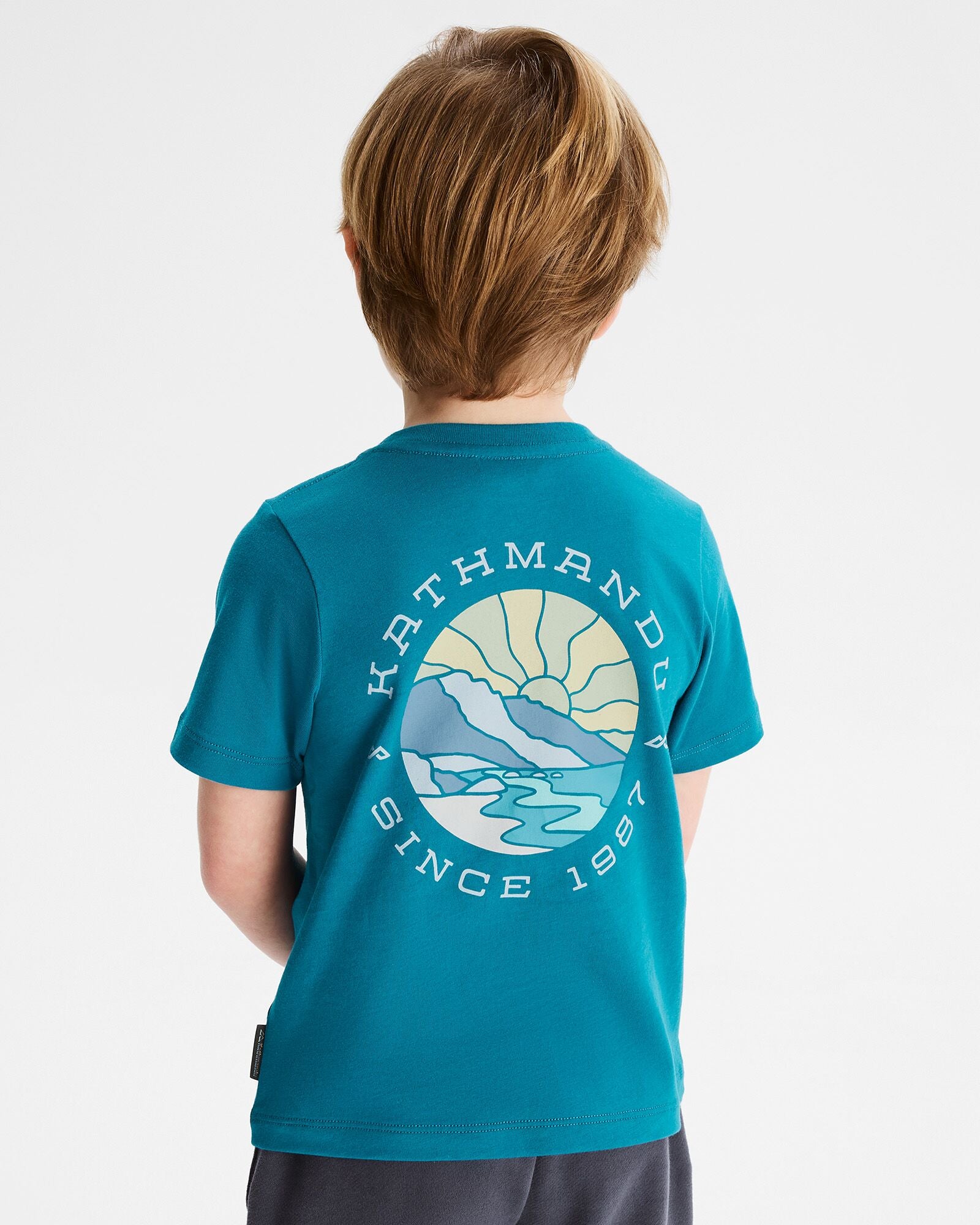Organic Cotton Kids' Sunburst T-Shirt - Dark Eddy | Soft & Comfortable Toddler Tee for Playtime & Everyday Wear