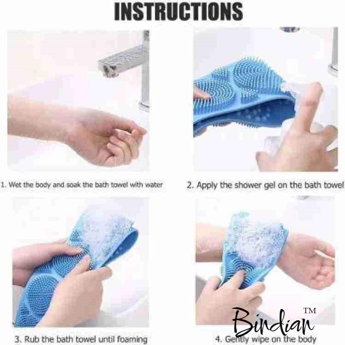 Double-Sided Silicone Body Scrubber - Deep Cleaning & Exfoliating for Shower & Spa