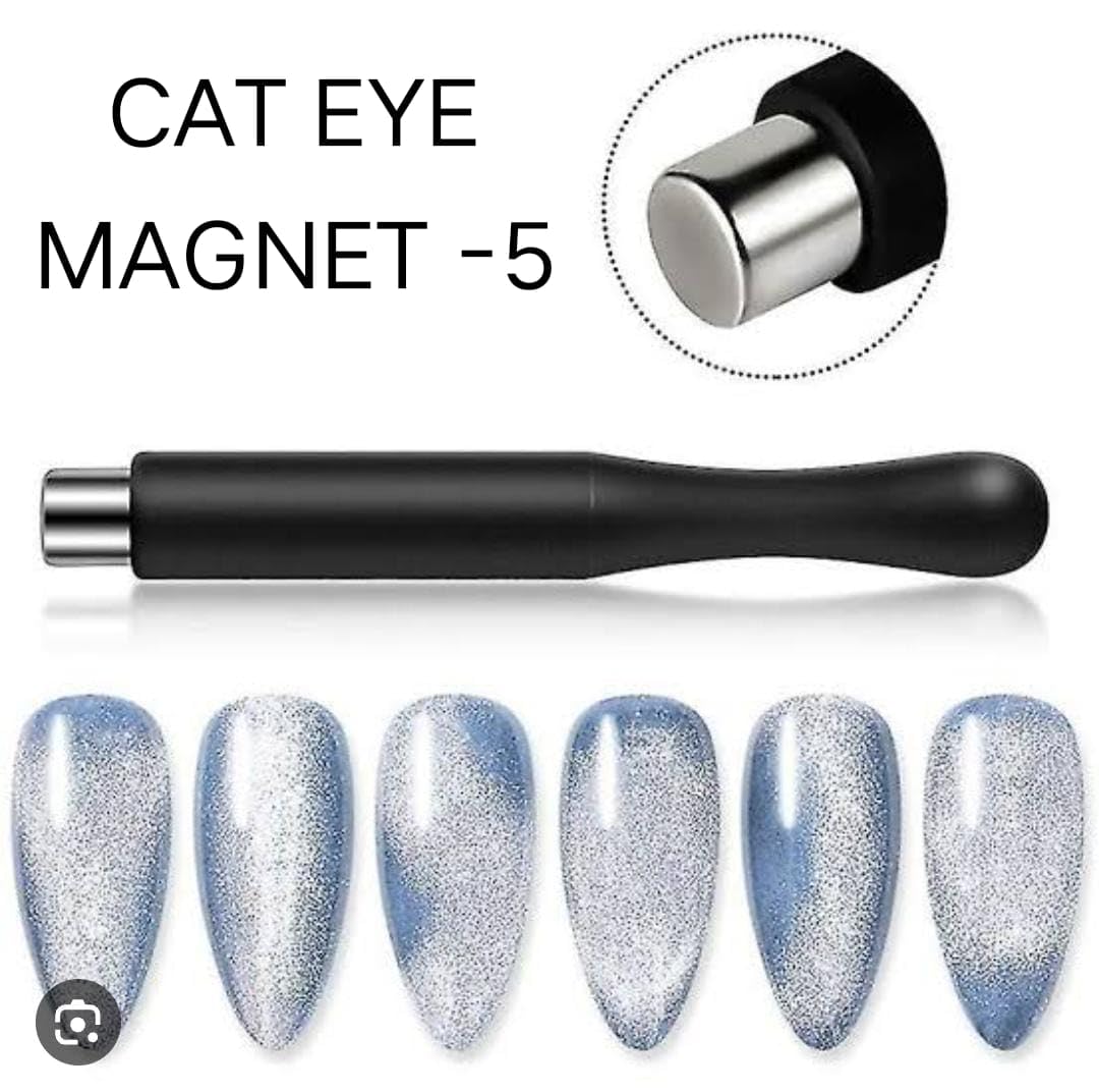 3D & 9D Cat Eye Magnetic Stick for Nails - UV Gel Polish Magnet with Black Silicone Sleeve - Professional Nail Art Tool for Salon & Home Manicure - Perfect for French Tips, Ombre & Glitter Designs