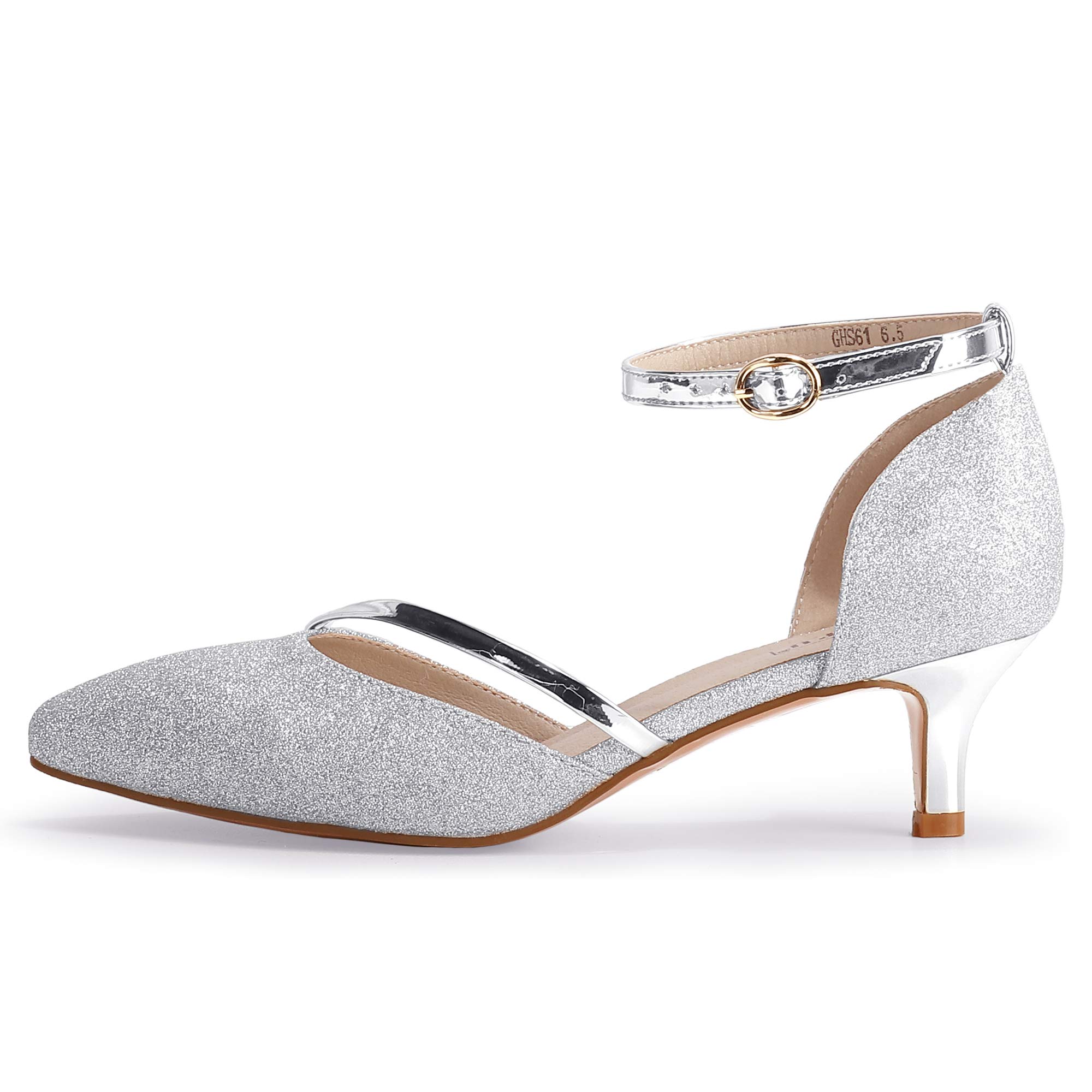 IDIFU Women's IN2 Maxine Low Kitten Heels - Elegant Closed Toe Dress Pumps for Wedding, Evening & Formal Occasions - Perfect Bridal Shoes for Women - Great for Prom, Cocktail Parties and Special Events