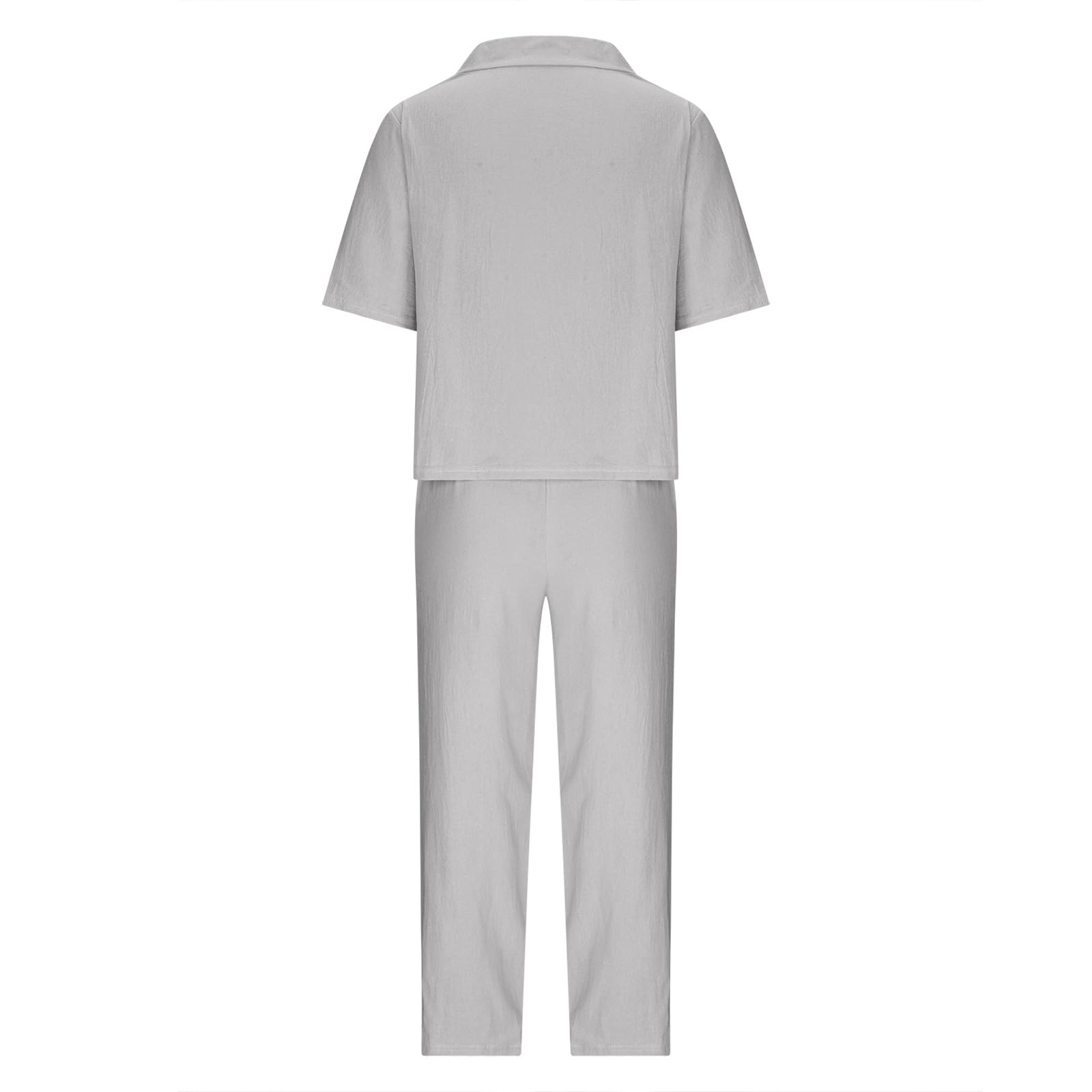 Oelaio Women's 2-Piece Pant Suit Set - Wide Leg Lounge Pants & Top Outfit for Travel, Casual Wear & Relaxation | Soft & Comfortable 100% Cotton Fabric | Perfect for Work from Home, Vacation & Everyday Outfits