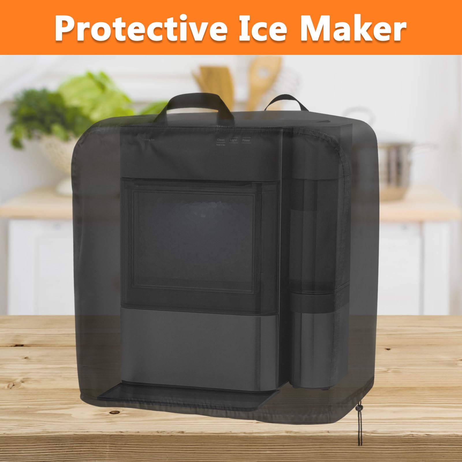 Waterproof & Dustproof Ice Maker Cover for Portable Countertop Ice Machine - 18
