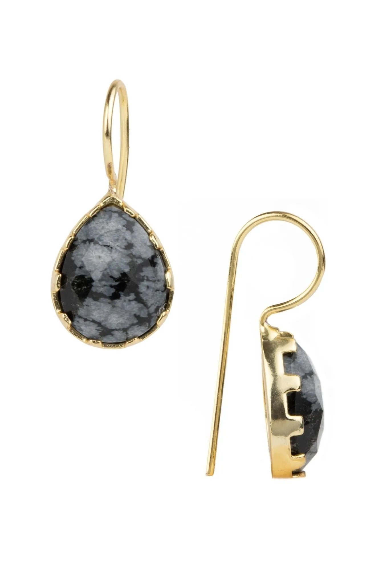 Midnight Agate Stone Earrings for Women - Natural Gemstone Dangle Earrings, Boho Chic Jewelry for Party, Wedding & Evening Occasions