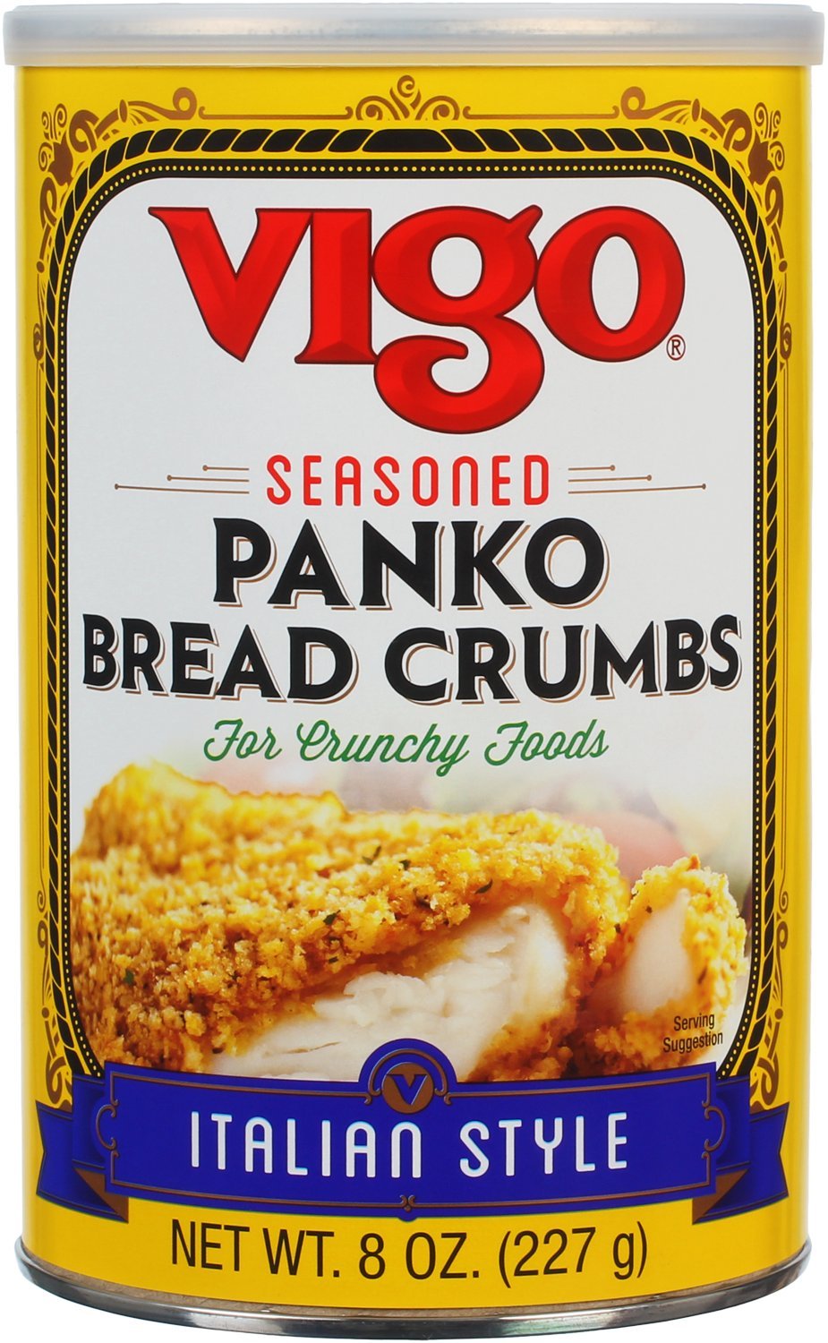 Vigo Italian Style Seasoned Panko Bread Crumbs - 8oz | Gluten-Free Breadcrumbs for Chicken, Fish & Meat Coating | Perfect for Baking, Frying & Air Frying