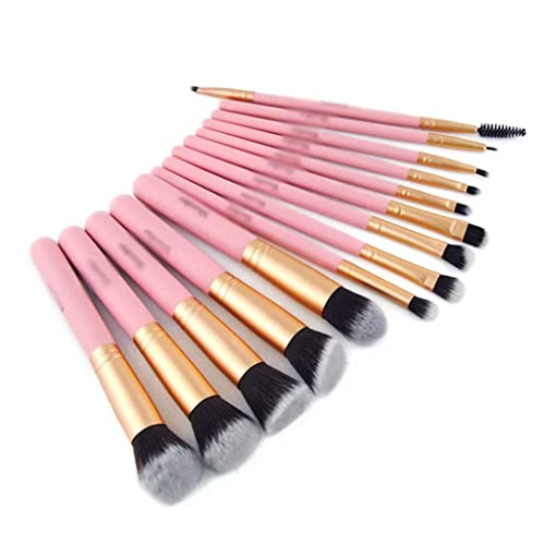 22-Piece Professional Makeup Brush Set - Foundation, Powder, Eyeshadow, Lip & Blusher Brushes with Soft Brown Bristles - Perfect for Makeup Artists & Beginners (Pink) - Ideal for Everyday Makeup, Contouring & Full Face Application