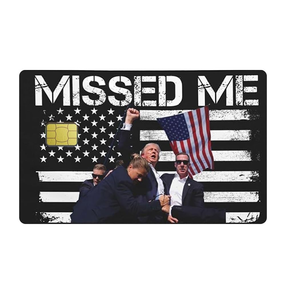 Donald Trump Funny Debit Card Stickers (3-Pack) - Fight Fight Fight Design for EBT Food Stamp & Coupon Cards - Perfect for Political Humor, Gift Gags, and Wallet Accessories