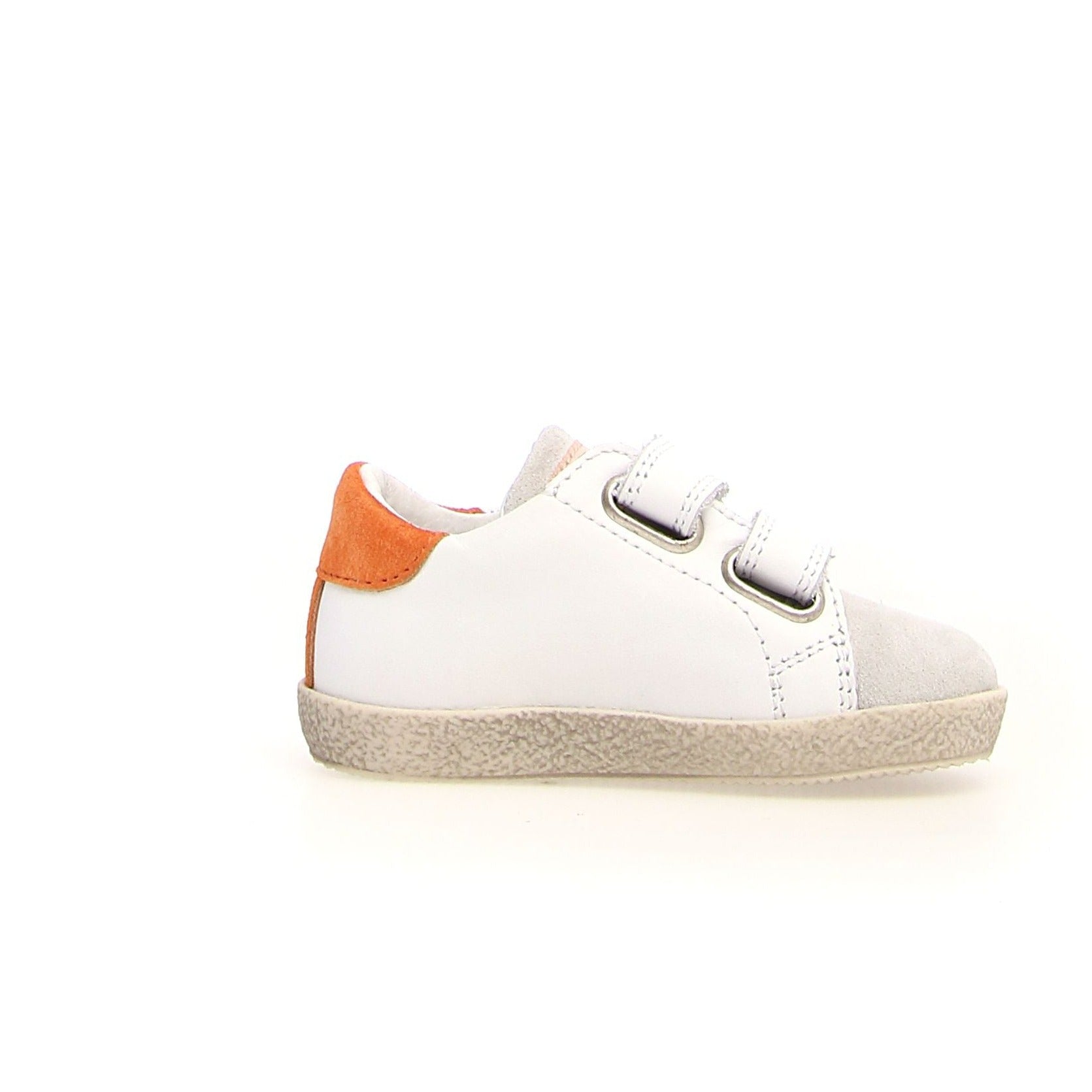 Falcotto Alnoite Light VL Boys' Casual Sneakers - White, Navy & Orange | Comfortable Kids Shoes for School, Play & Everyday Wear