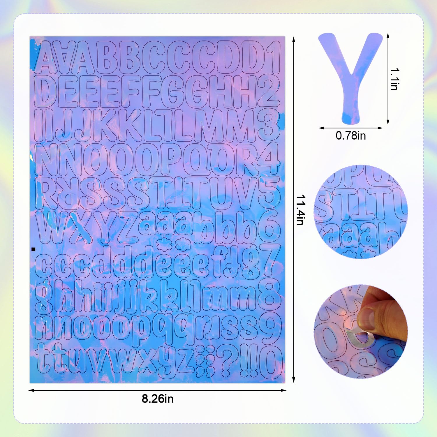 Customized Name Letter Stickers - 6 Sheets Waterproof Vinyl Alphabet Stickers for Hydro Flask, Yeti, Stanley Tumblers & Laptops - Colorful Decals for Water Bottles, Mugs, Tech Accessories & Personalization Gifts
