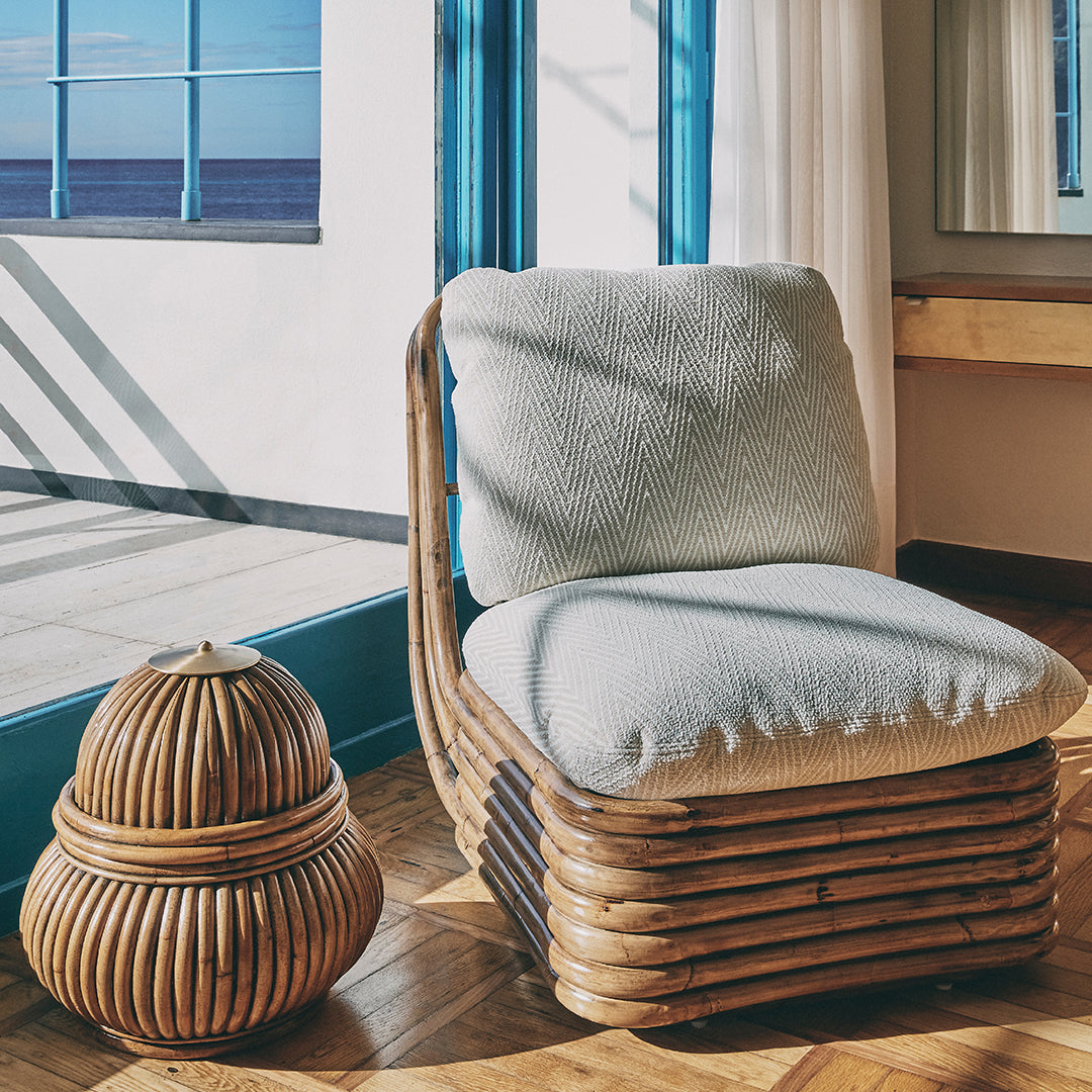 Bohemian 72 Lounge Chair - Handwoven Rattan Outdoor Patio Furniture for Garden, Poolside & Beach Relaxation | Comfortable Boho Style Seating with Cushions