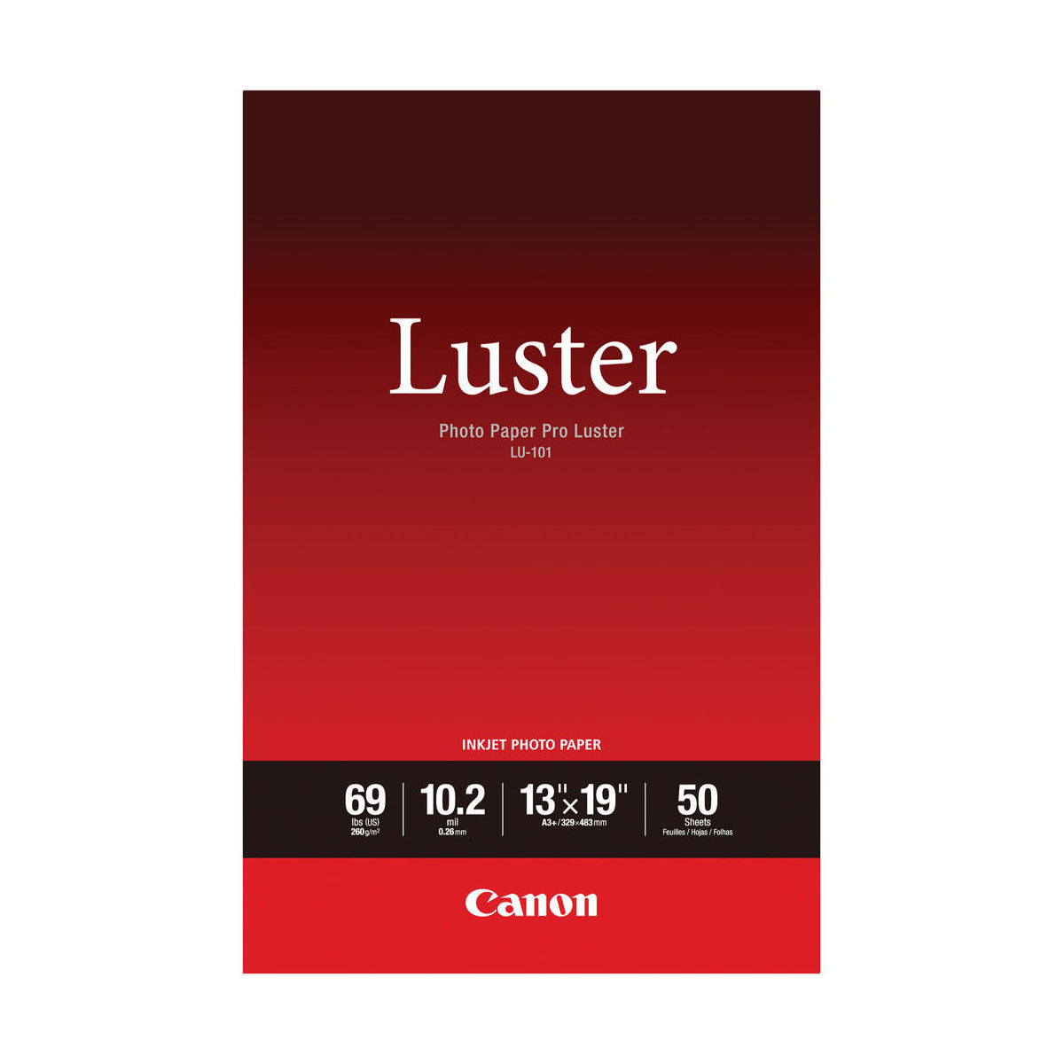 Canon LU 101 Professional Luster Photo Paper 13x19 Inches - 50 Sheets Pack for High-Quality Photo Printing | Perfect for Photo Studios, Art Prints & Home Decor