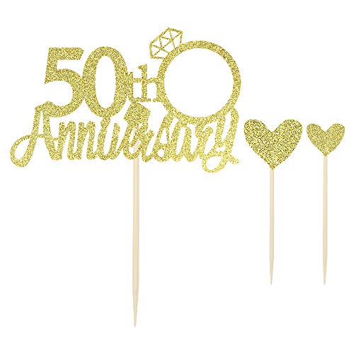50th Anniversary Cake Topper