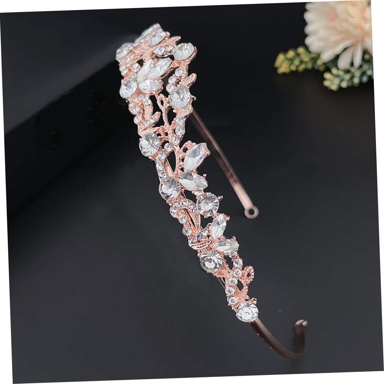 FRCOLOR Rhinestone Wedding Tiara Crown Headband for Bride - Elegant Zinc Alloy Bridal Hair Accessories for Weddings, Birthdays, Fairy Costumes & Special Occasions