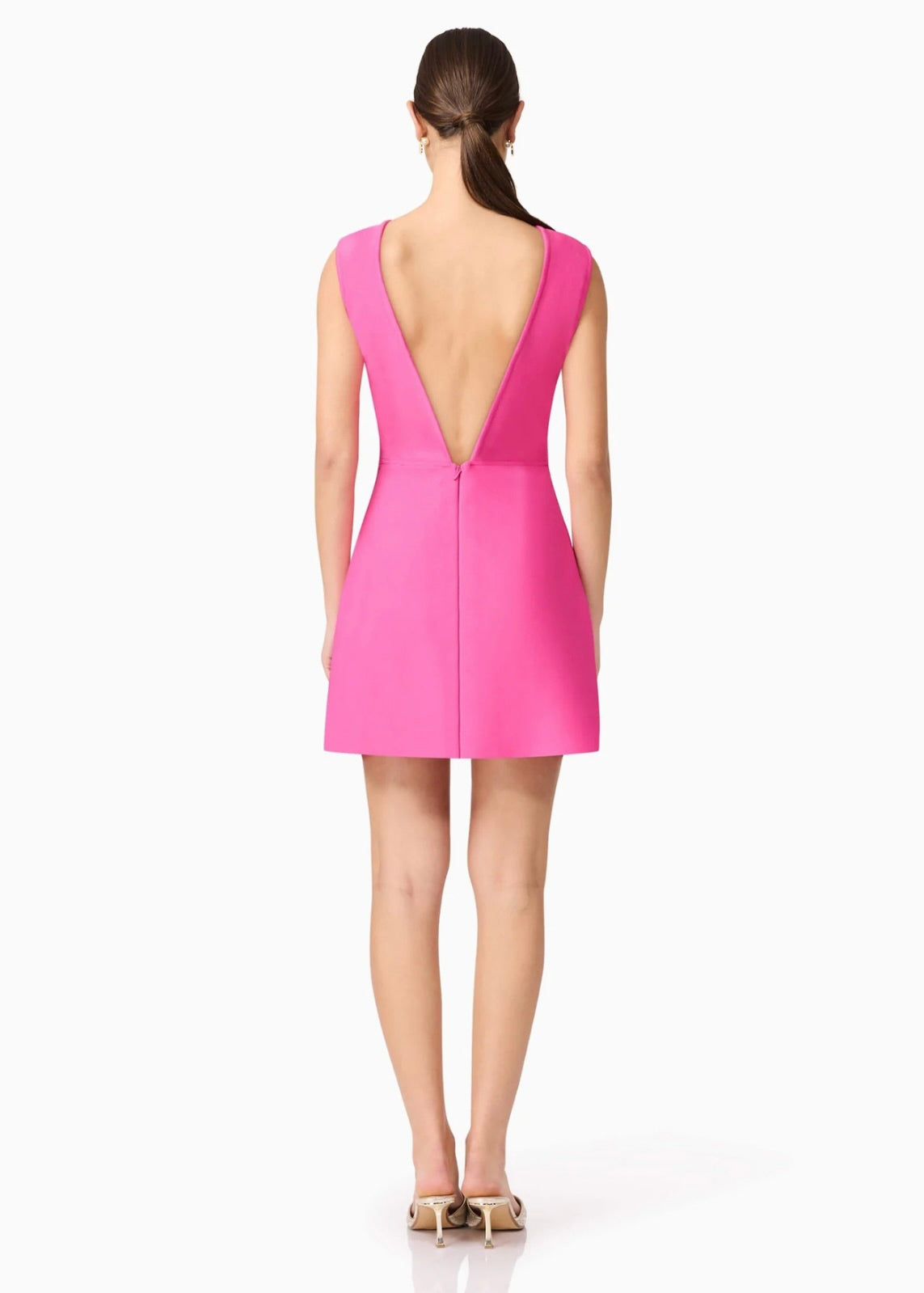 Celina Low Back Mini Dress - Flirty Pink Summer Party Dress for Women | Beach Wedding, Date Night, Cocktail Outfit