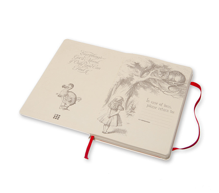 Moleskine Alice in Wonderland Limited Edition Hardcover Notebook - Large Size for Journaling, Sketching & Note Taking - Perfect Gift for Writers & Artists