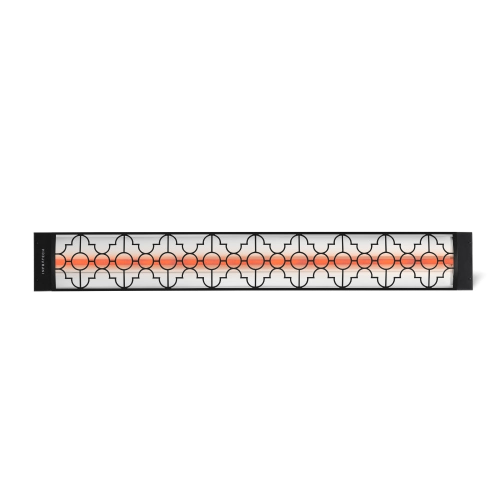 Infratech Motif C Series 4000W 61 Inch Single Element Electric Heater with Mediterranean Fascia - Perfect for Outdoor Patio, Deck, and Restaurant Heating