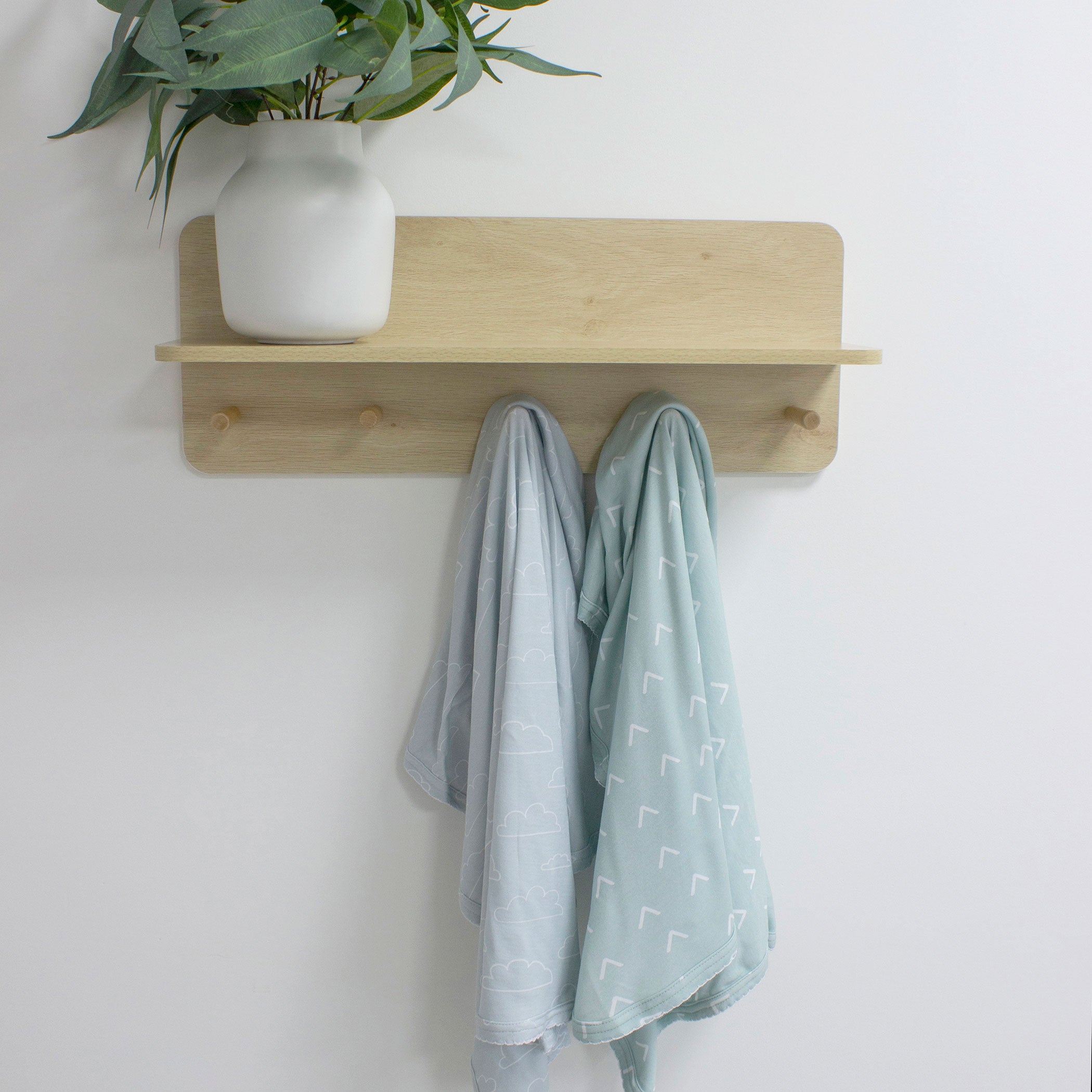 Nordic Style 2-Pack Jersey Wrap in Dusty Sky & Mint Colors - Soft & Comfortable for Home, Office, and Travel Use