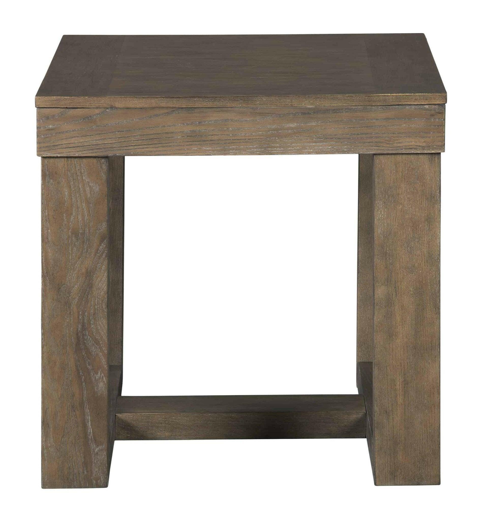 Cariton End Table T471 - Modern Side Table with Storage Shelf for Living Room, Bedroom & Office - Compact Nightstand with Sturdy Metal Frame & Wooden Top