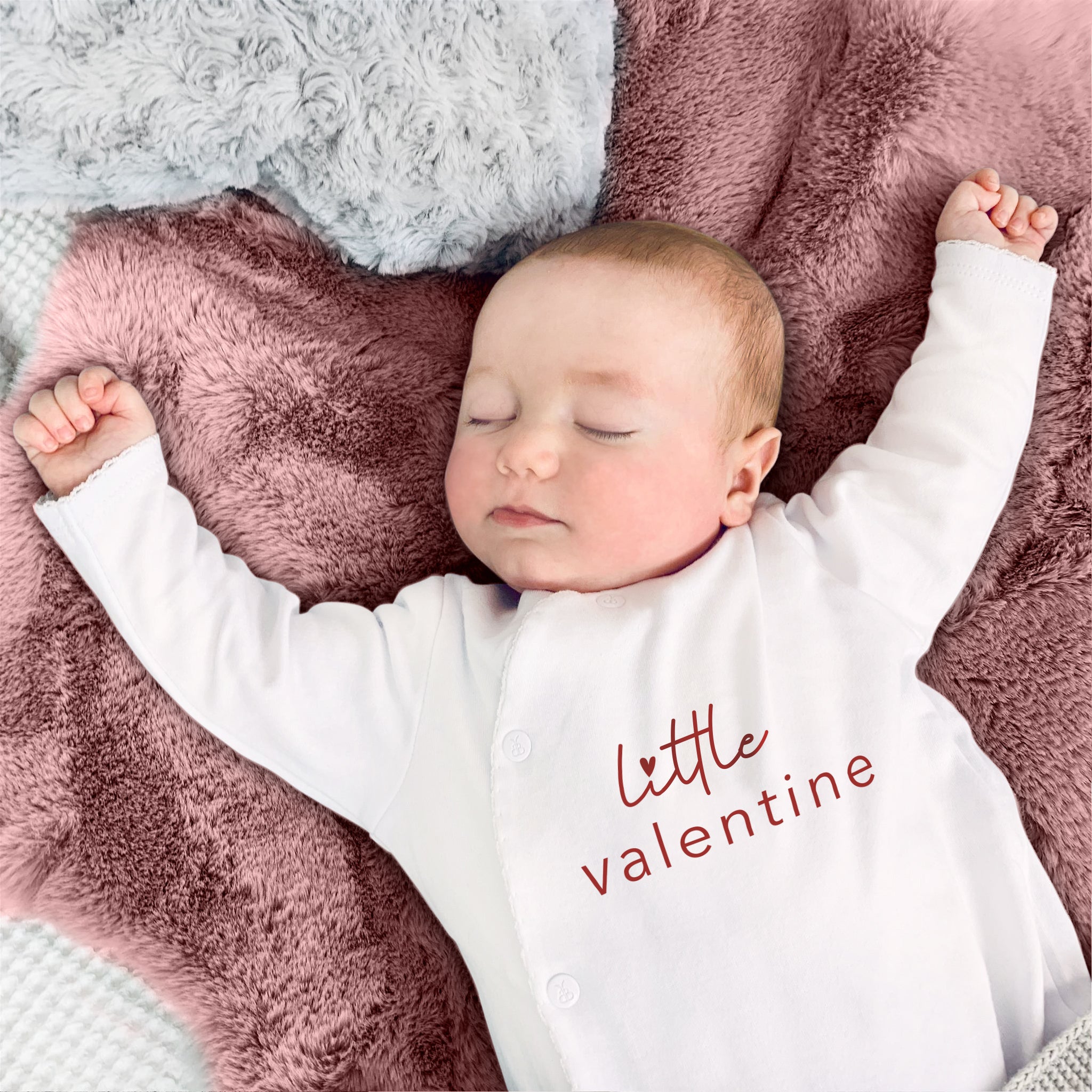 Little Valentine Baby Sleepsuit - Soft Cotton Infant Pajamas for Newborns & Toddlers - Perfect for Bedtime & Nursery Comfort