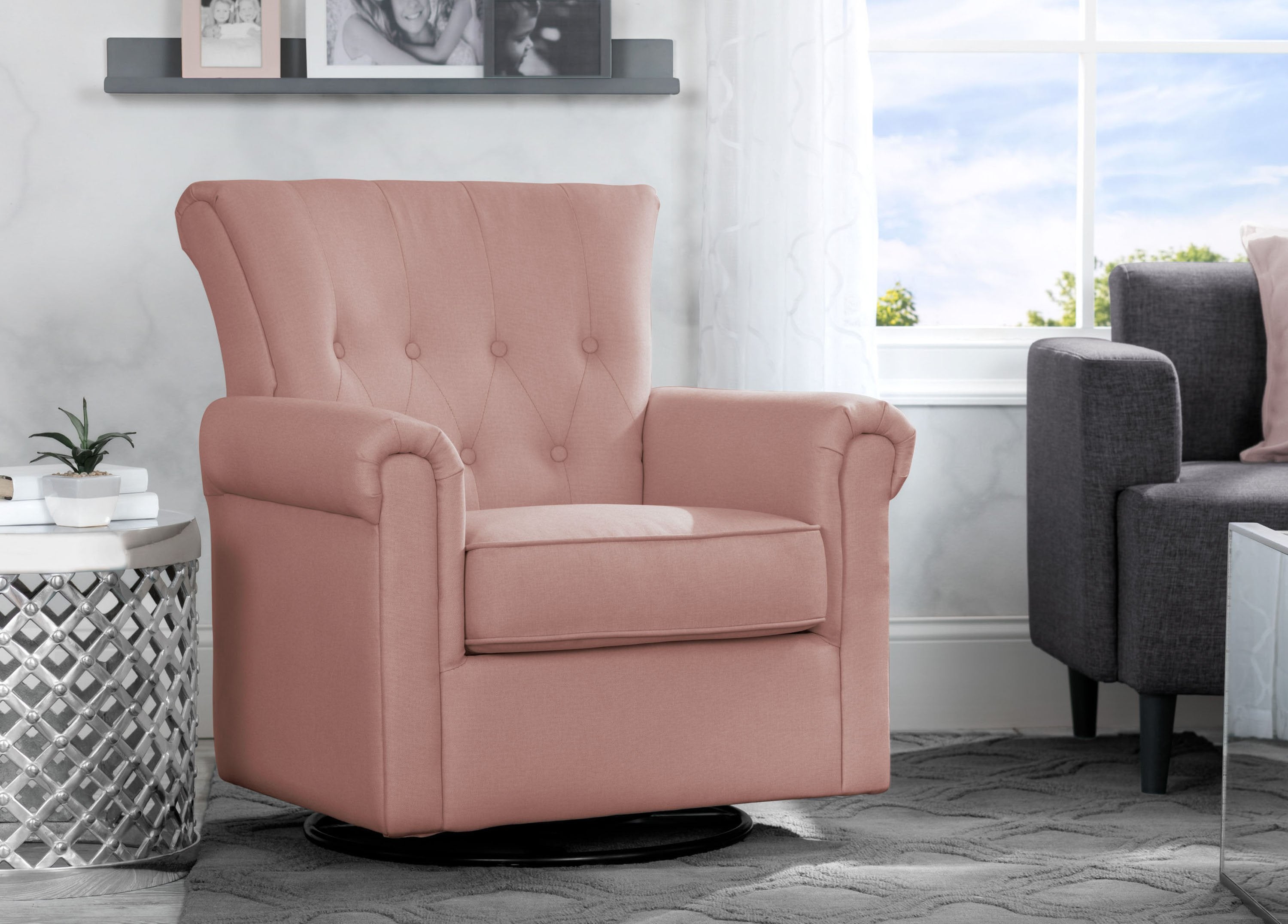 Harper Nursery Glider Swivel Rocker Chair - Comfortable Baby Rocking Chair for Nursing, Feeding & Relaxing - Perfect for Nurseries, Bedrooms & Living Rooms