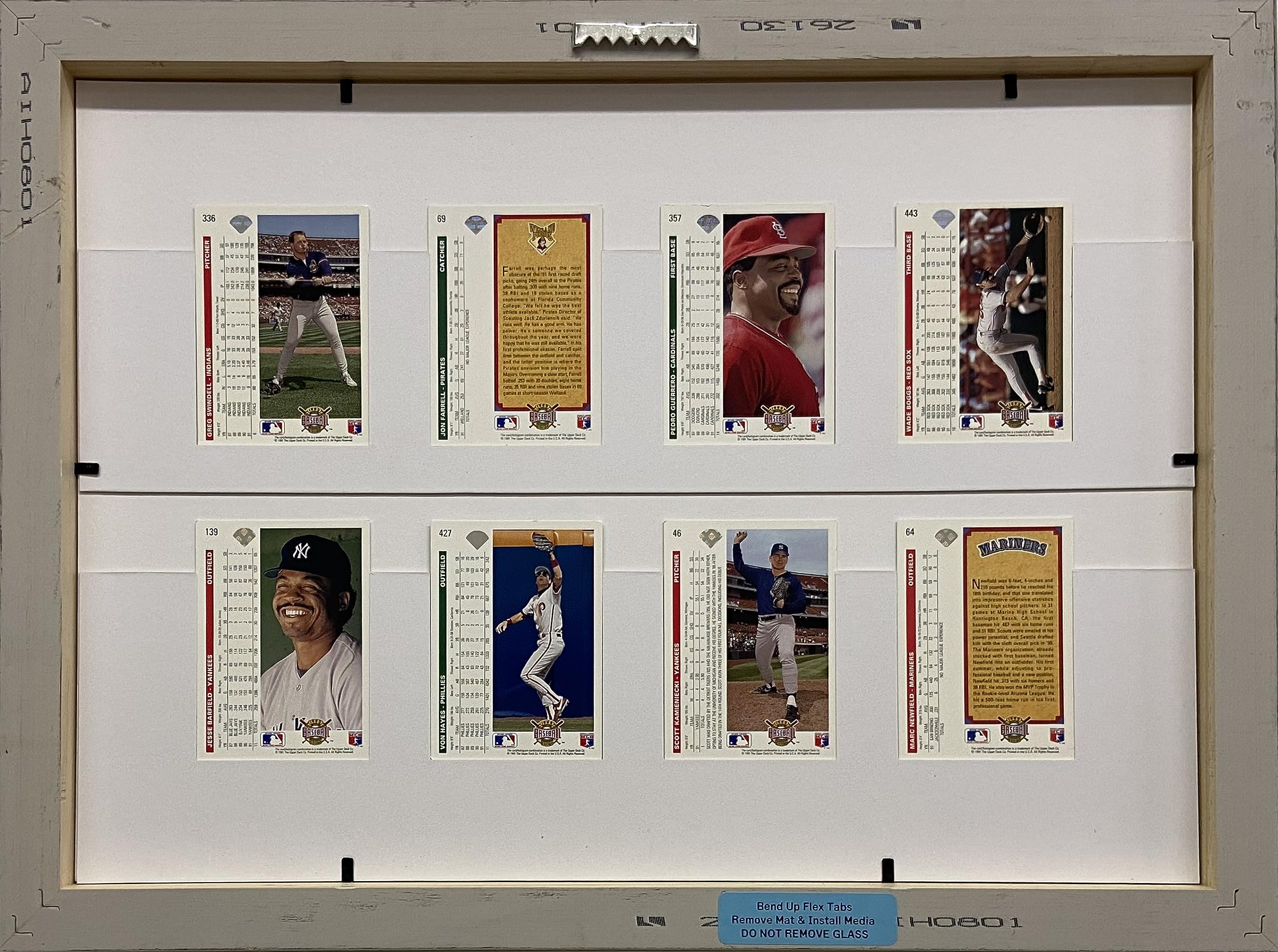 Premium 8-Slot Trading Card Display Frame - Brushed Silver & Wood Finish with Matting & Card Mounts - Perfect for Sports, Pokemon, Magic Cards - Home & Office Decor