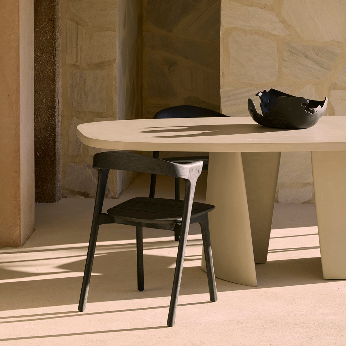 Premium Canyon Concrete Outdoor Dining Table - Weather-Resistant & Durable Patio Furniture for Garden, Backyard, Poolside Dining & Entertaining