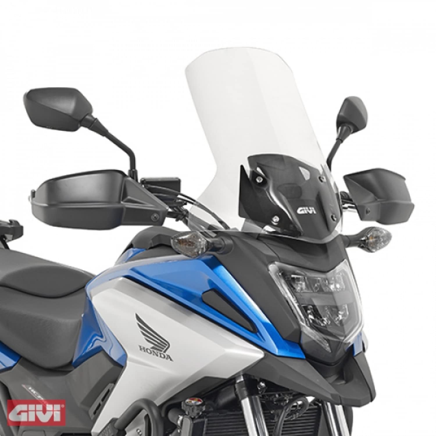 GIVI D1146ST Motorcycle Windshield - Universal Fit for Bikes, Durable Polycarbonate Wind Screen for Enhanced Riding Comfort - Perfect for Highway Cruising and Long-Distance Tours